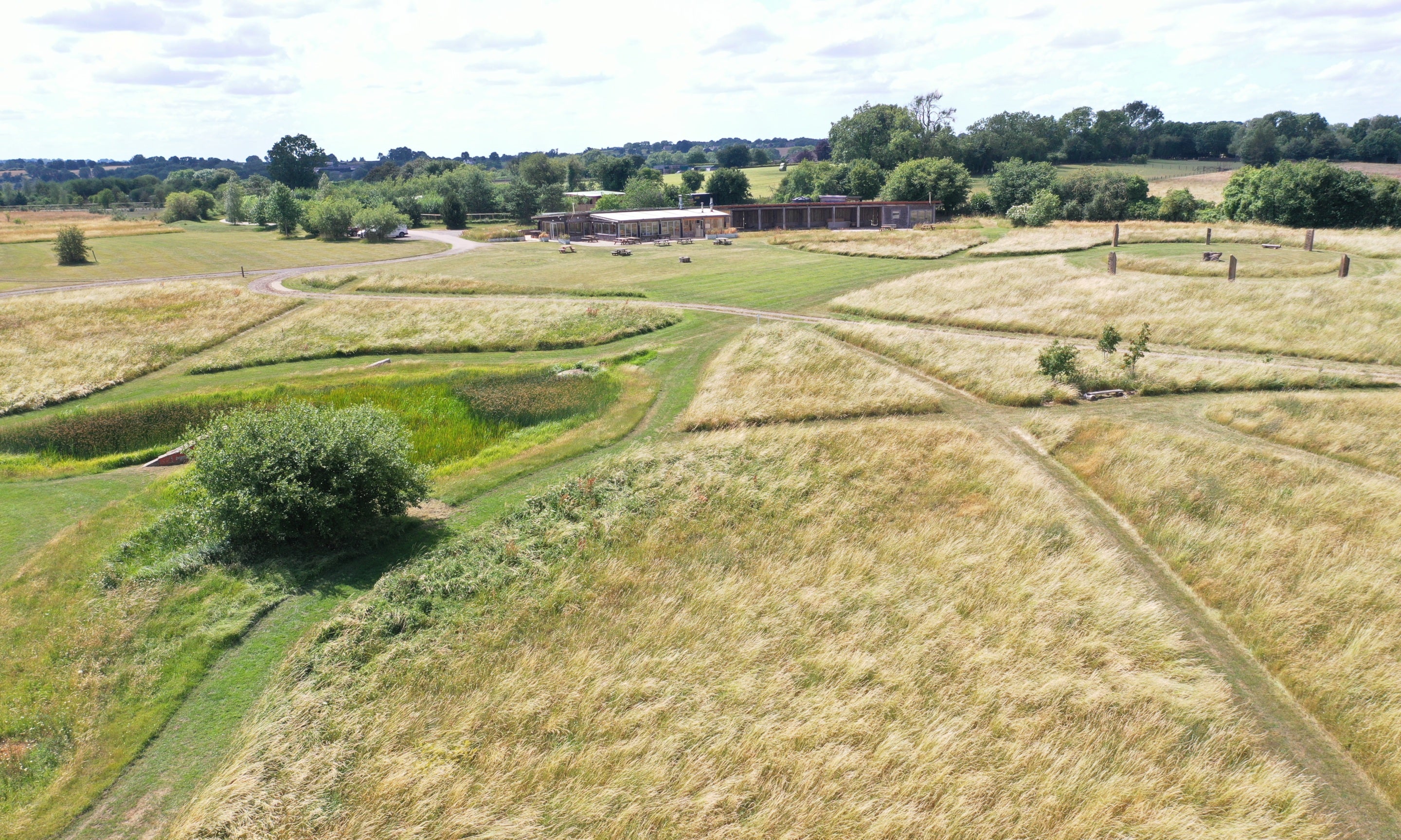 The fields surrounding Tinkley Gate at Woodchester Park