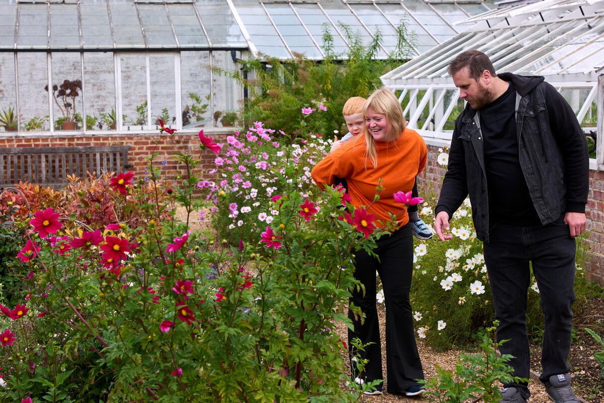 Family enjoying Harvest at Hinton Ampner
