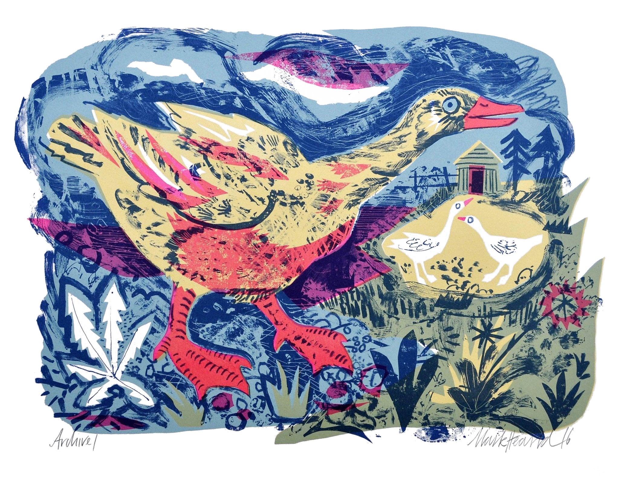 Mark Hearld Goose screenprint