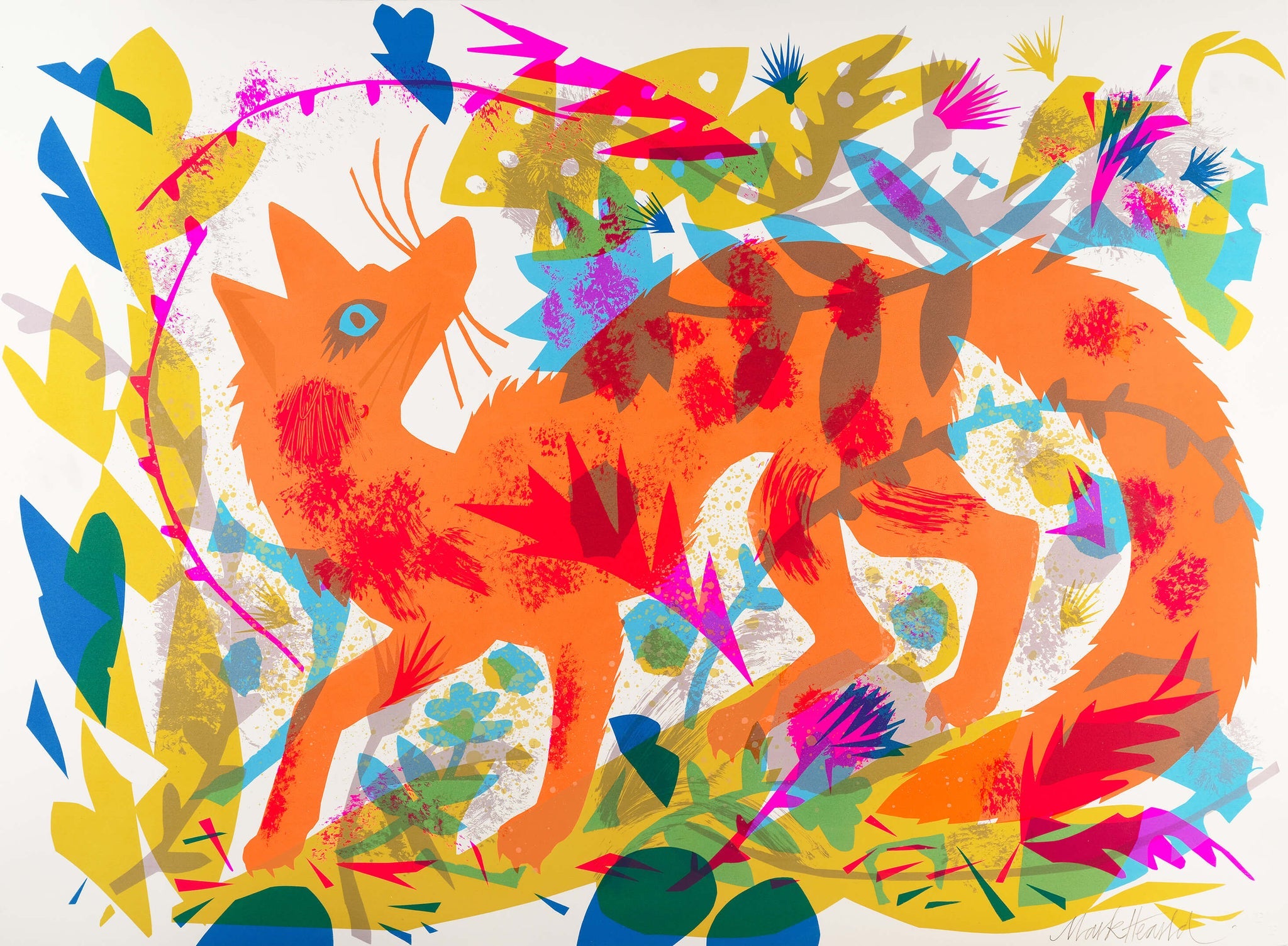 Fox screenprint, Mark Hearld