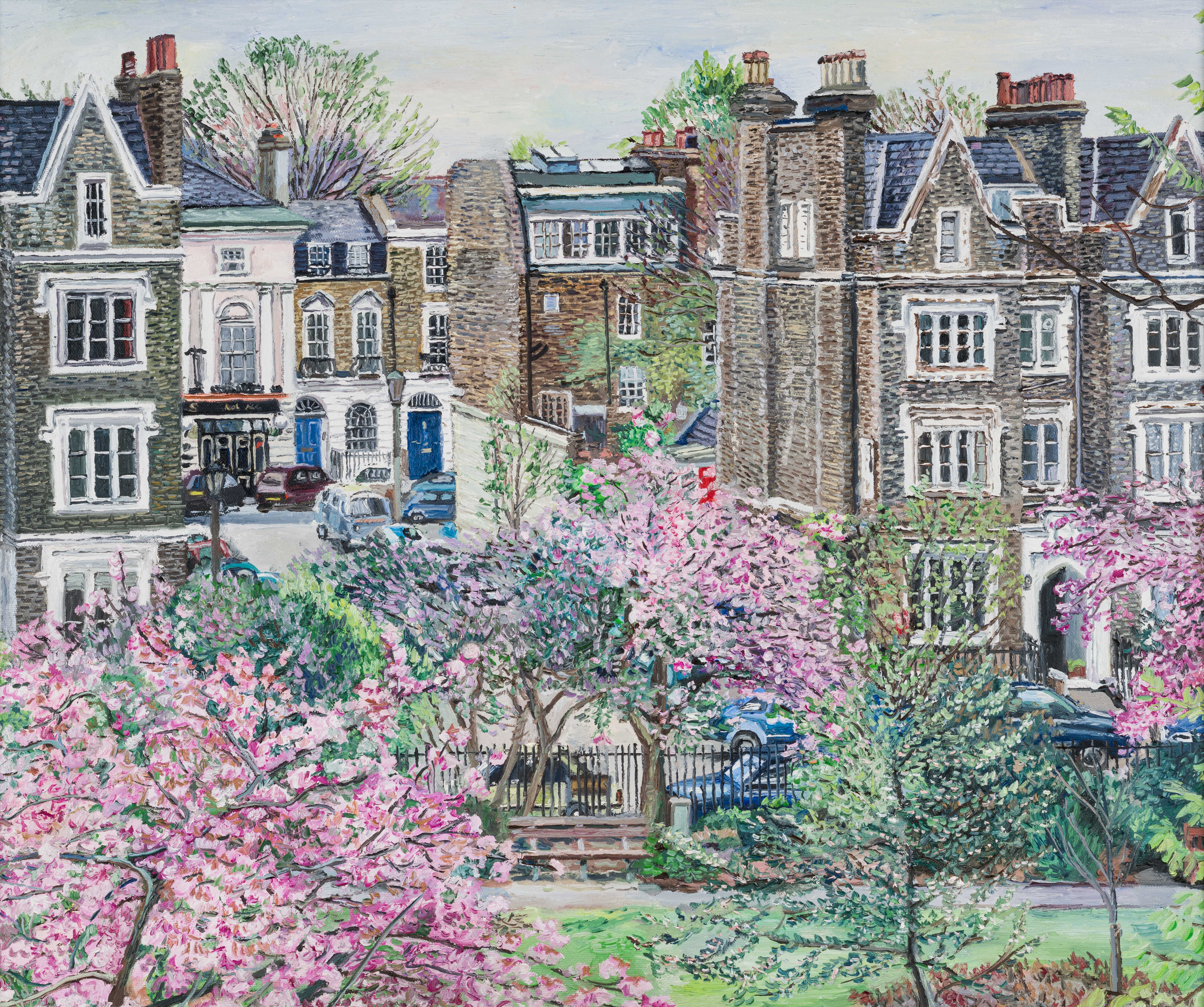 Lonsdale Square, Spring. Melissa Scott-Miller RBA RP NEAC courtesy Chris Beetles Gallery
