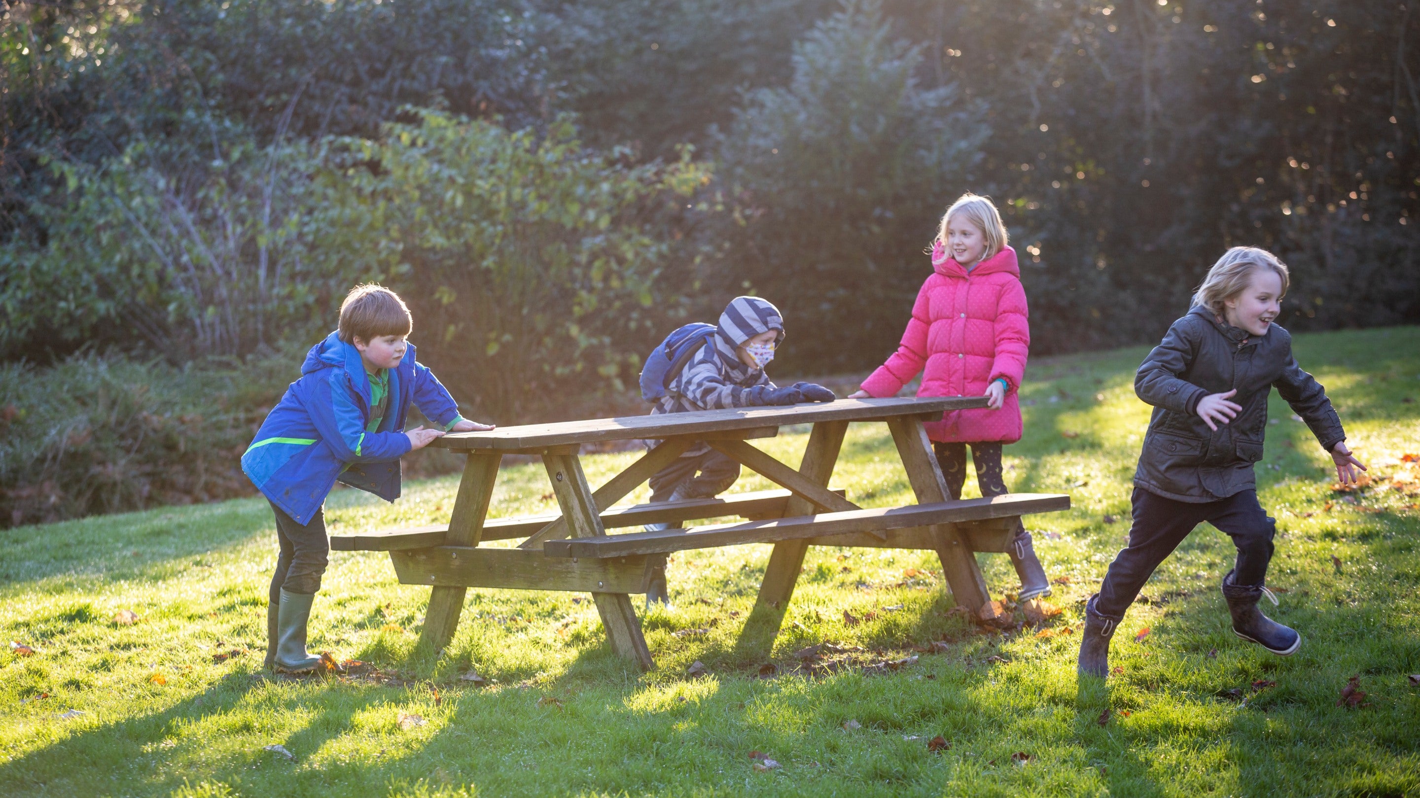 Children playing in the gardens of Mottisfont, Hampshire