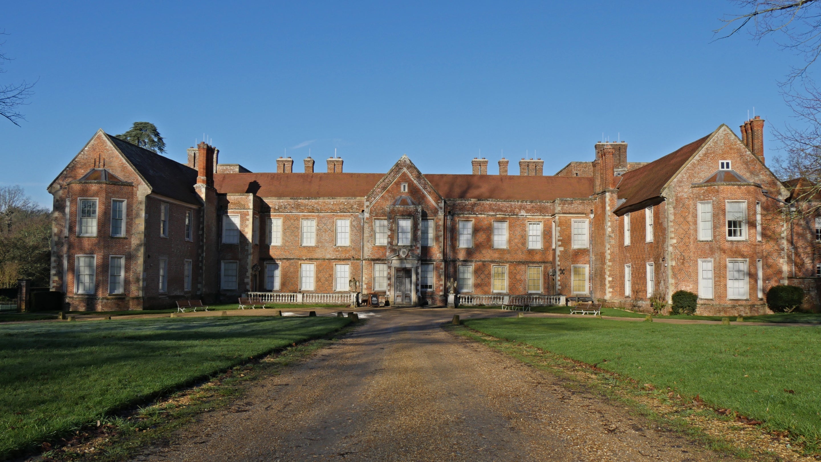 The Vyne South Drive in winter