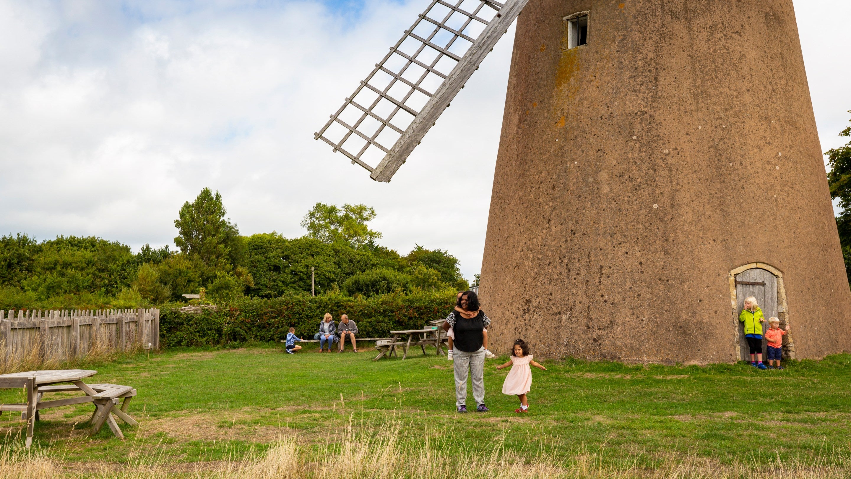 Visitors at Bembridge Windmill, Isle of Wight