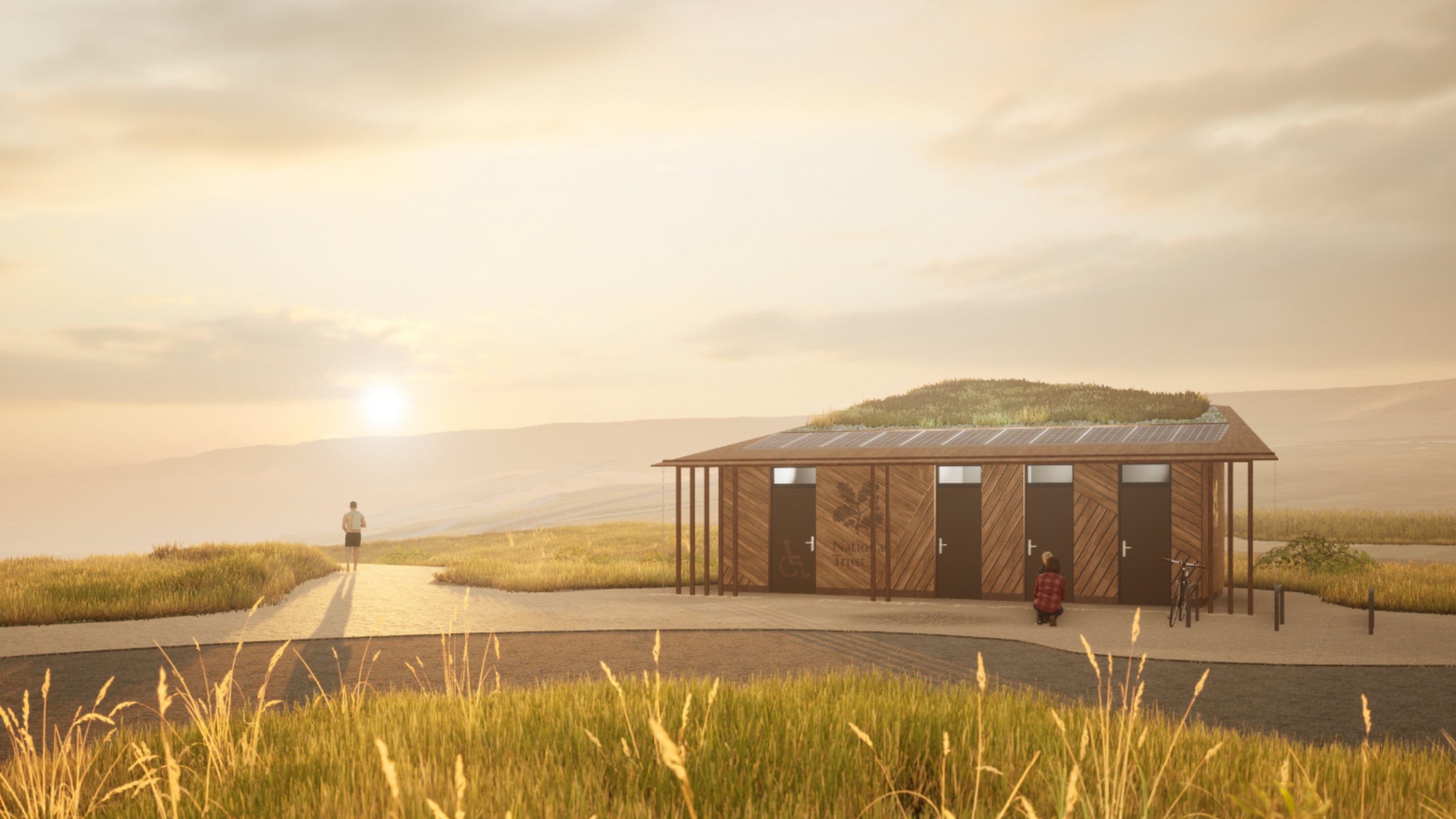 An artist's impression of the toilet block at Compton Bay, Isle of Wight