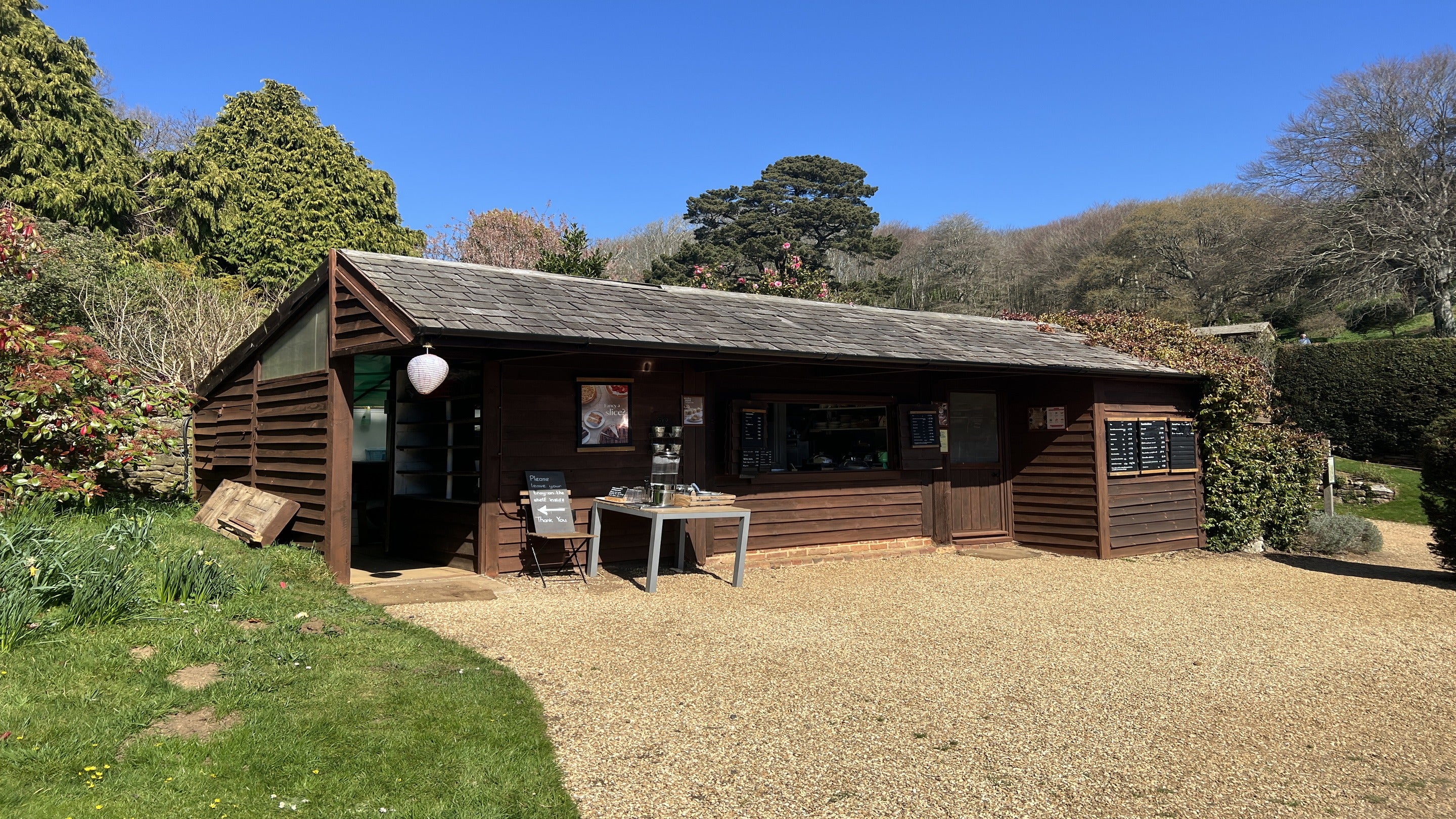 The tea garden at Mottistone Garden and Estate