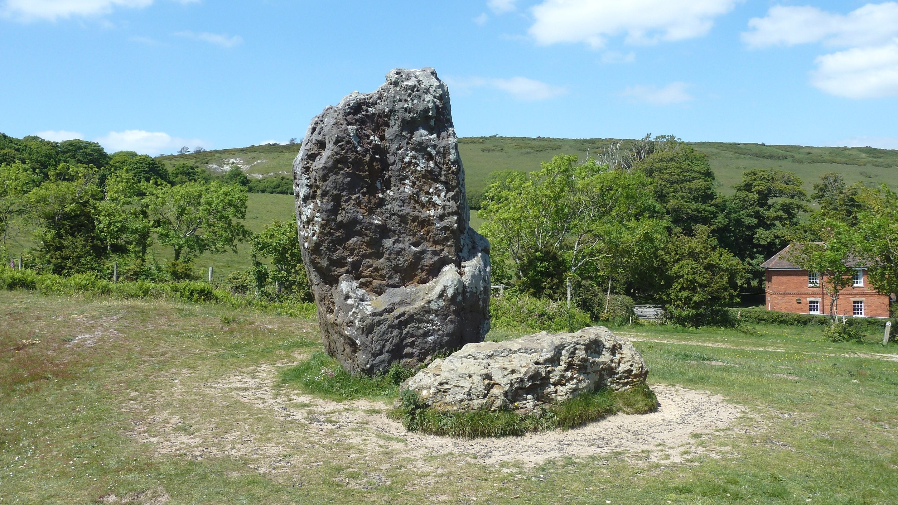 The oldest monument on the Isle of Wight, the Long Stone at Mottistone