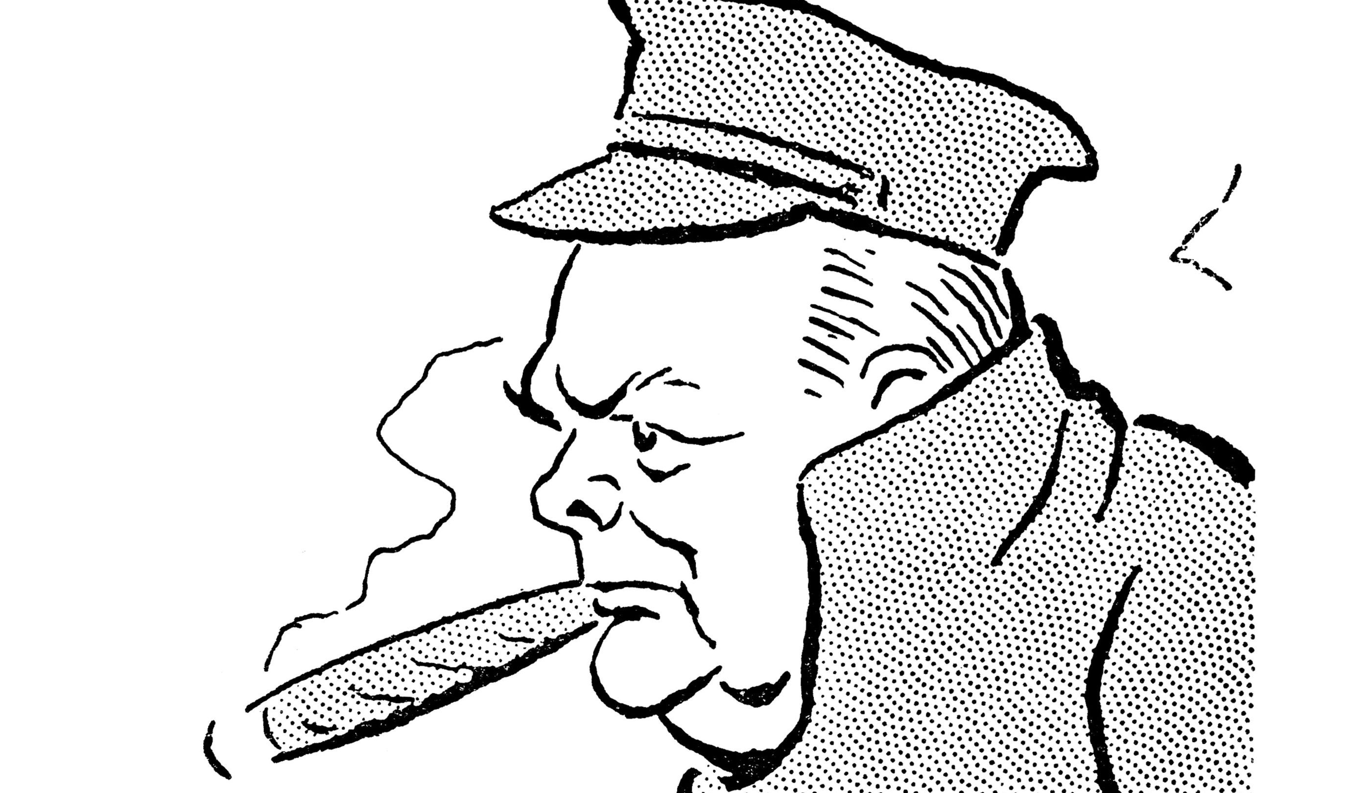 Cartoon from Churchill in Punch Exhibition, Chartwell, Kent