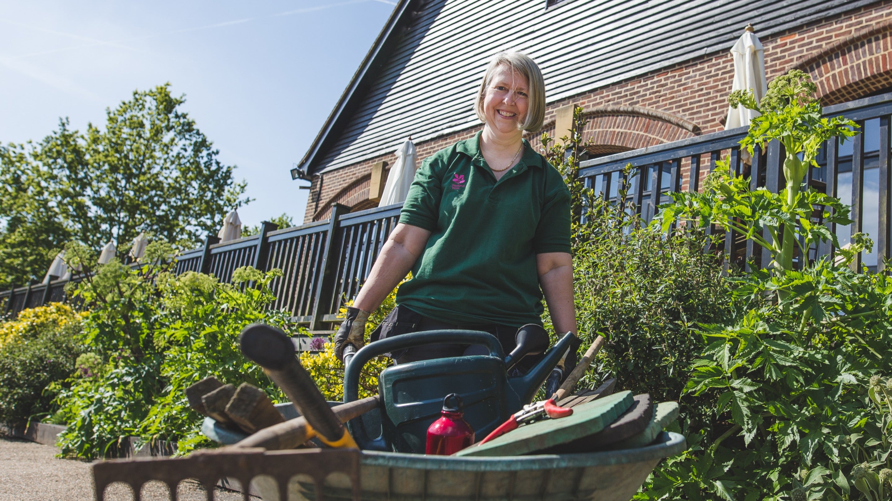 Garden staff working at Chartwell, Kent