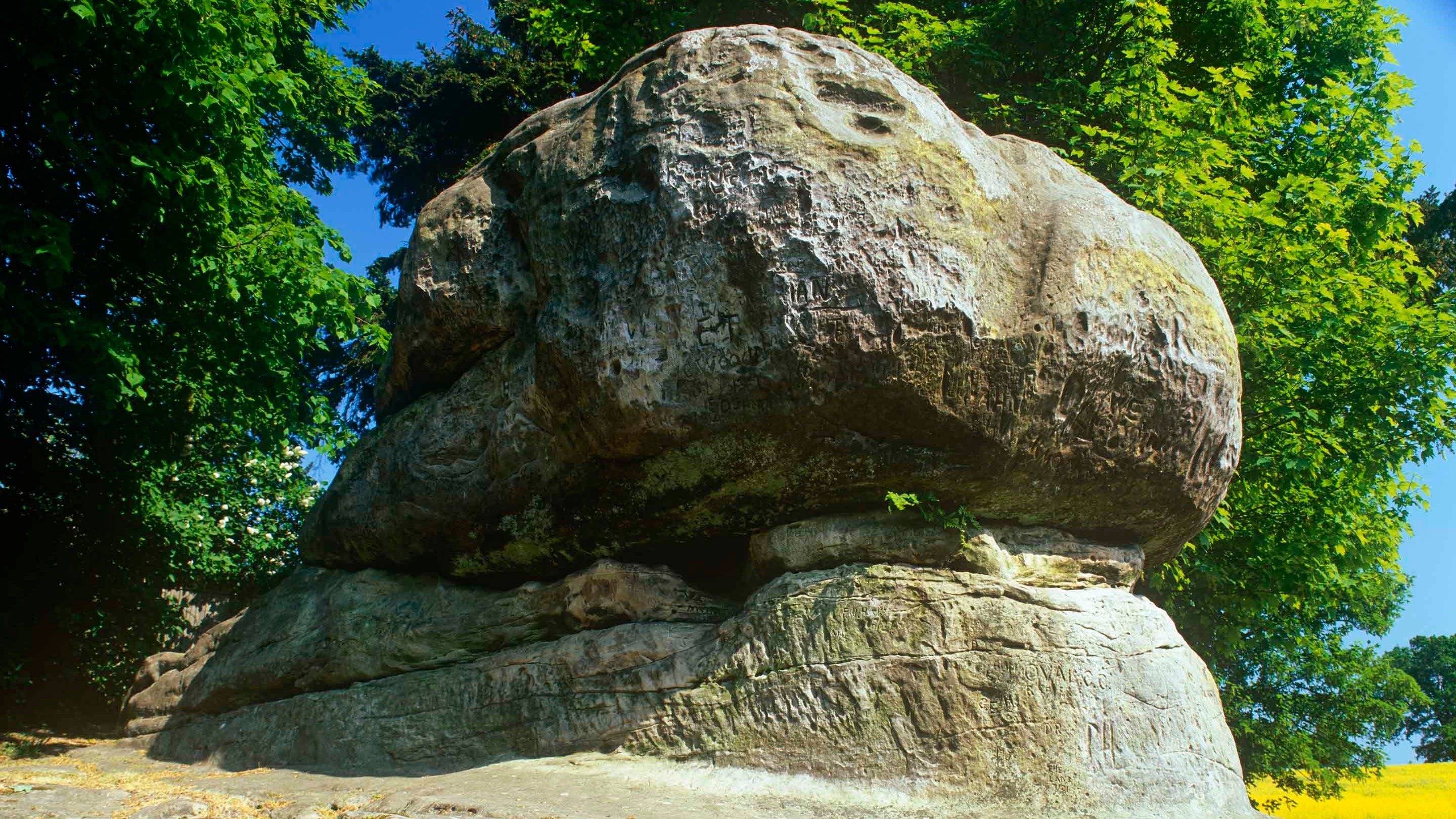 The Chiding Stone at Chiddingstone Village, Kent