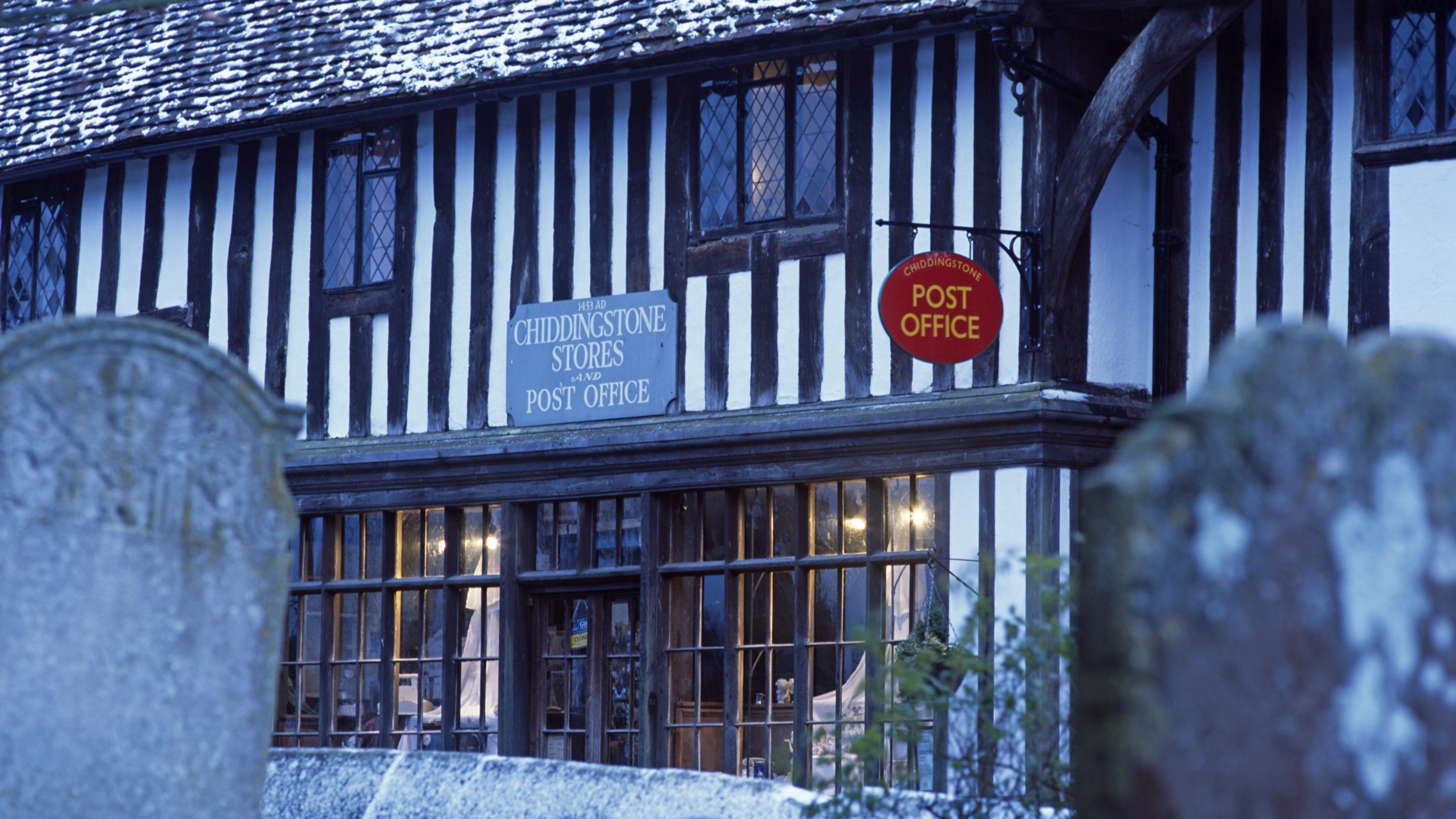 External view of the Post Office at Chiddingstone Village, Kent