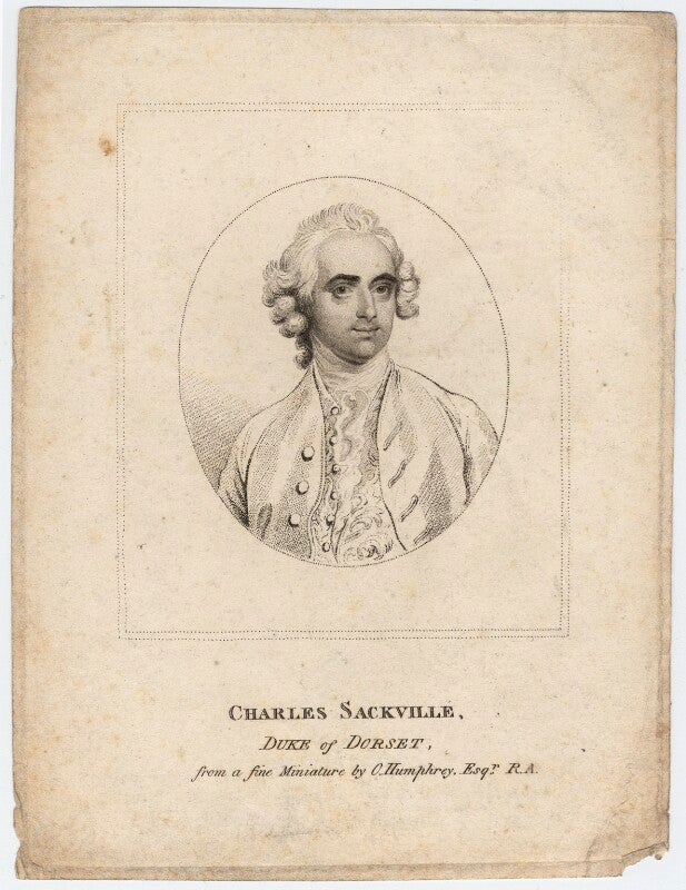 Engraved portrait of a man on paper