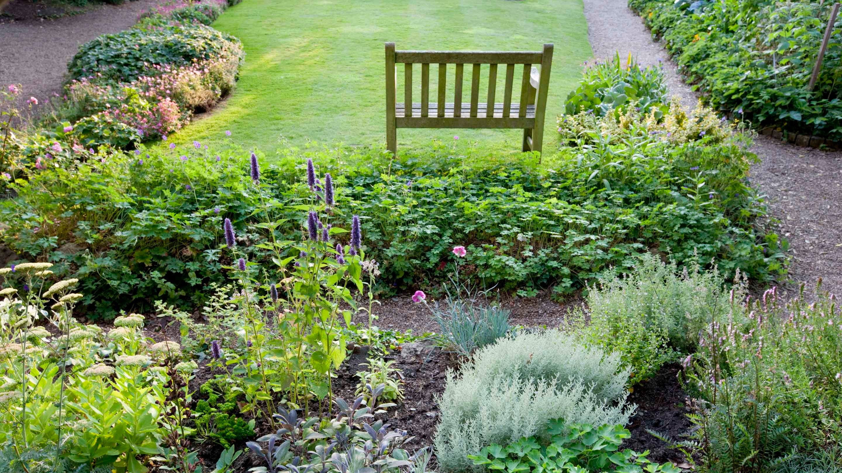 The herb garden at Quebec House, Westerham, Kent