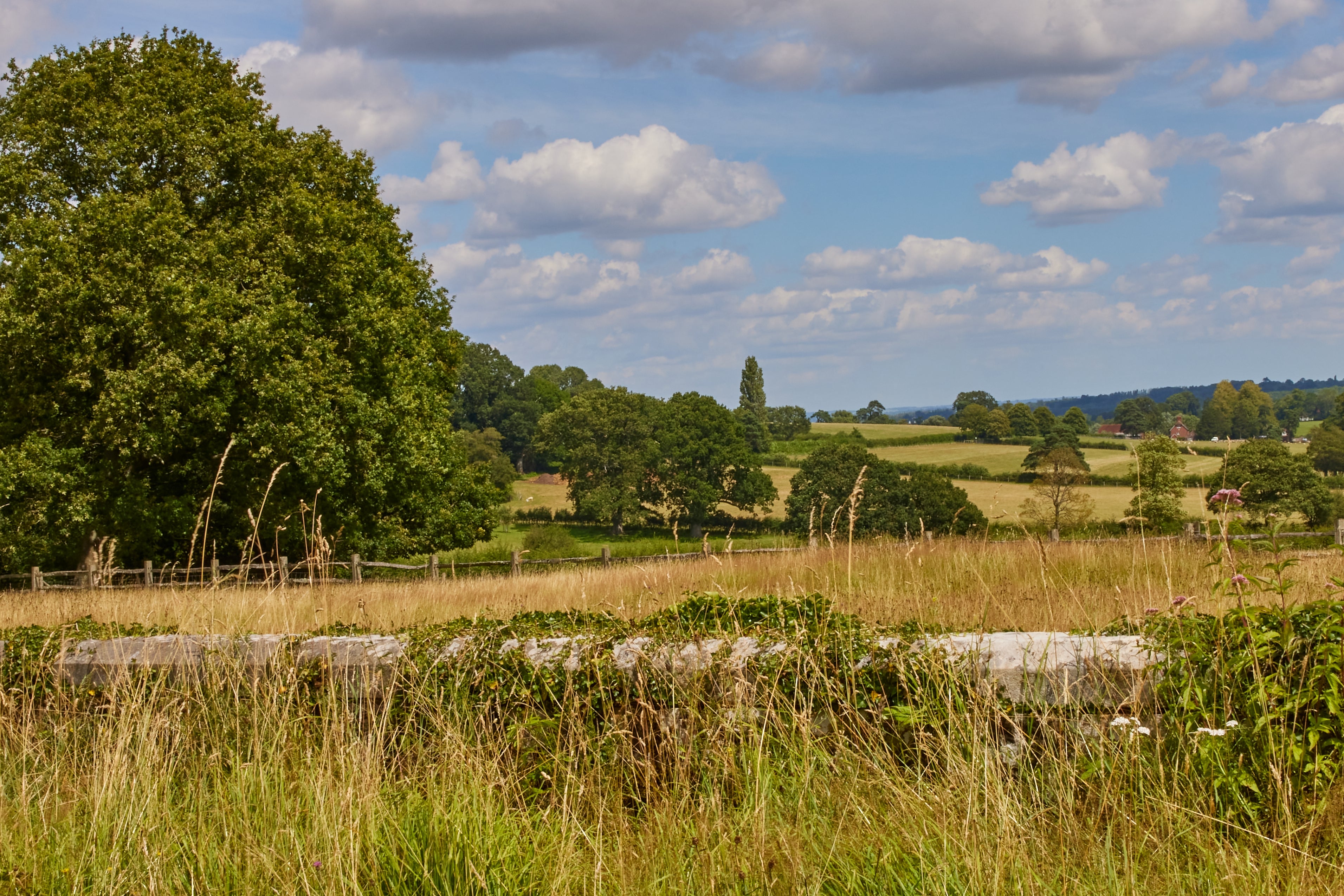 Late summer view over the Scotney Castle Estate, Kent