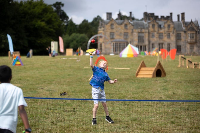 Children playing tennis, Scotney Castle, Summer, Summer of Play, National Trust, Days out in Kent, Family Day out