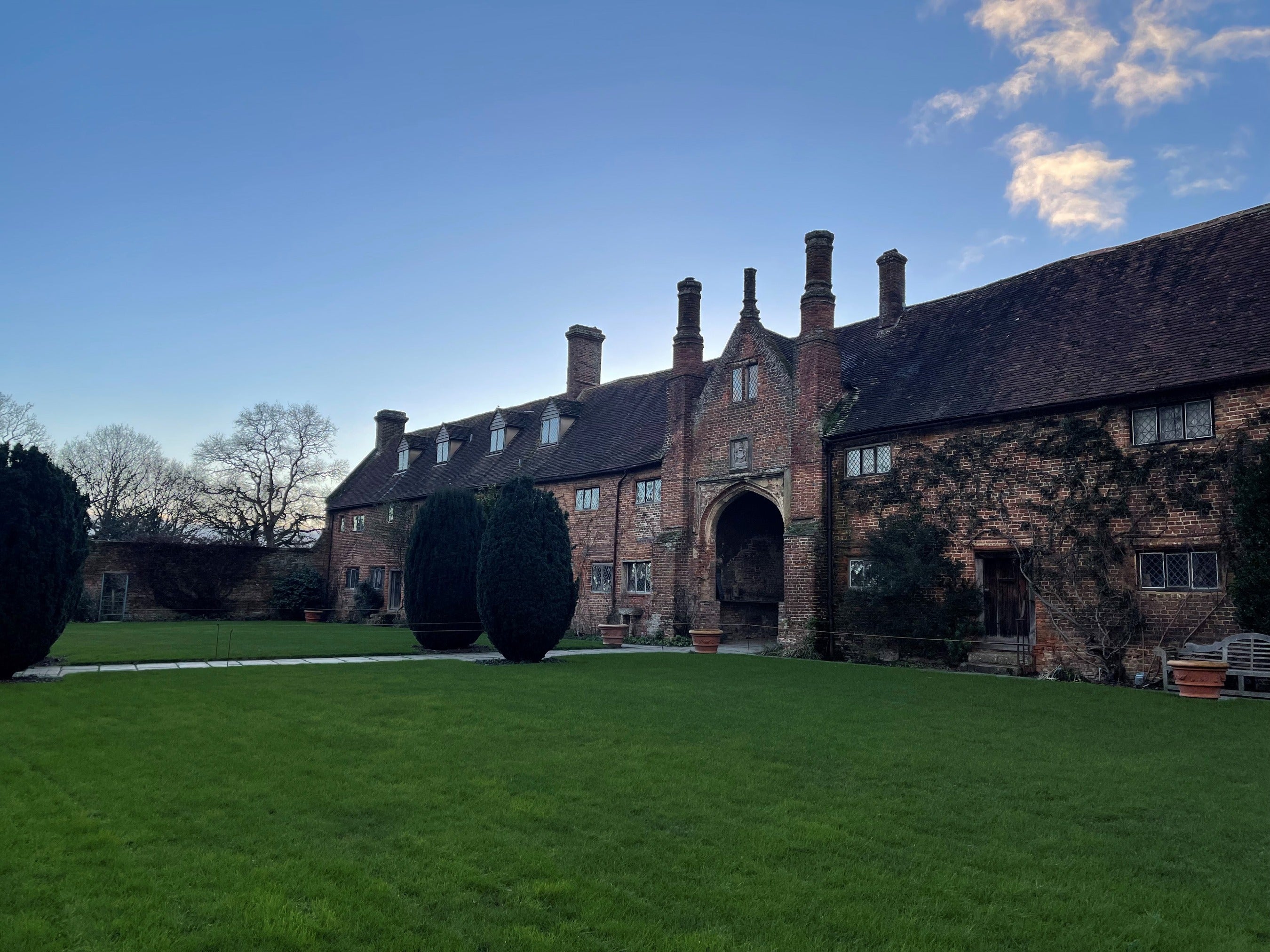 The top courtyard in the formal garden at Sissinghurst Castle Garden