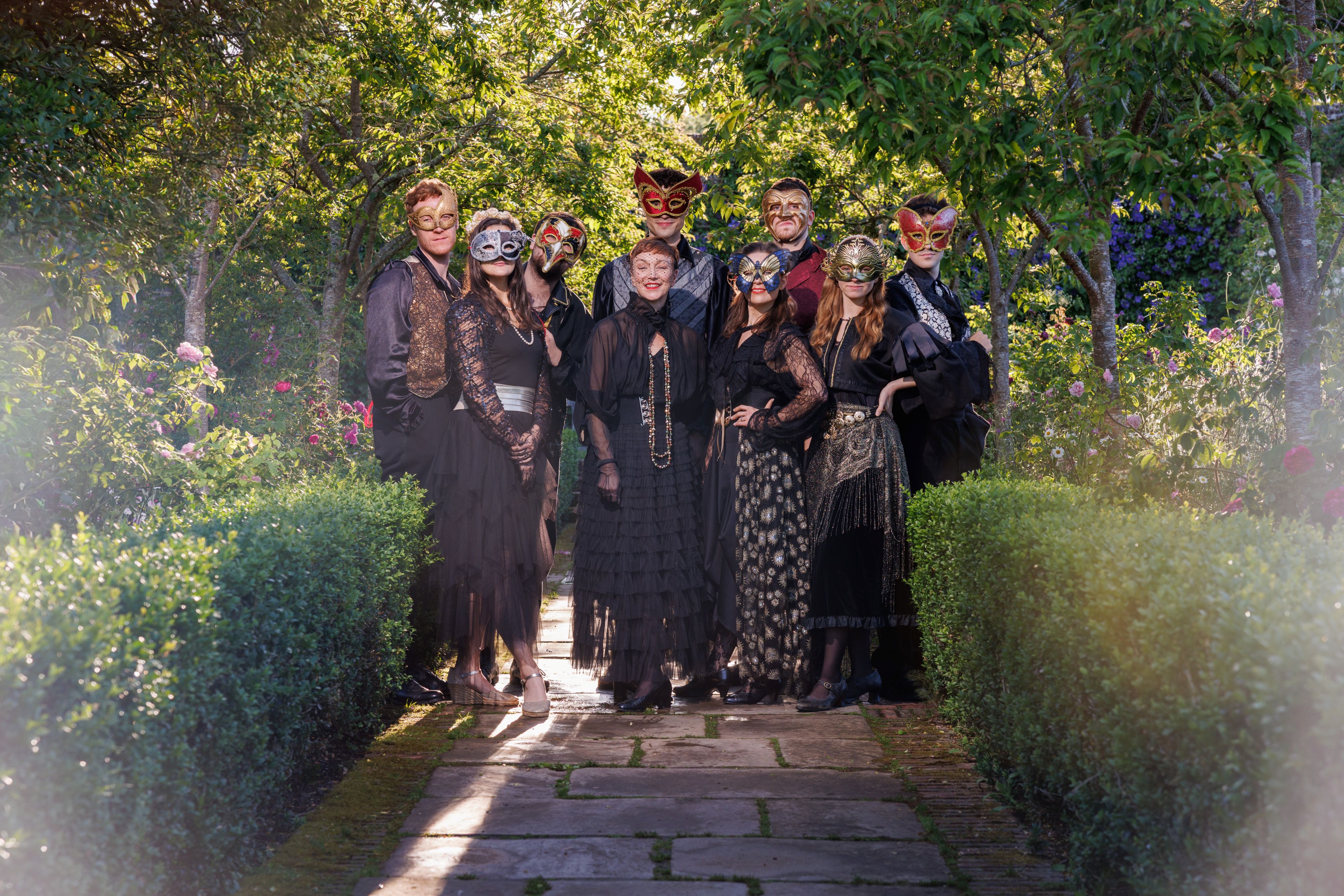 The cast of Much Ado About Nothing at Sissinghurst