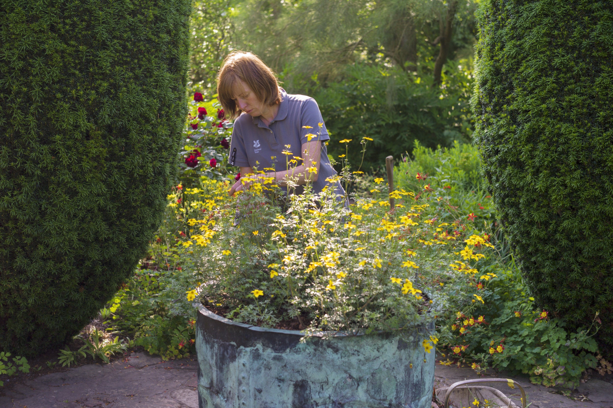 Hard at work in the Cottage Garden at Sissinghurst