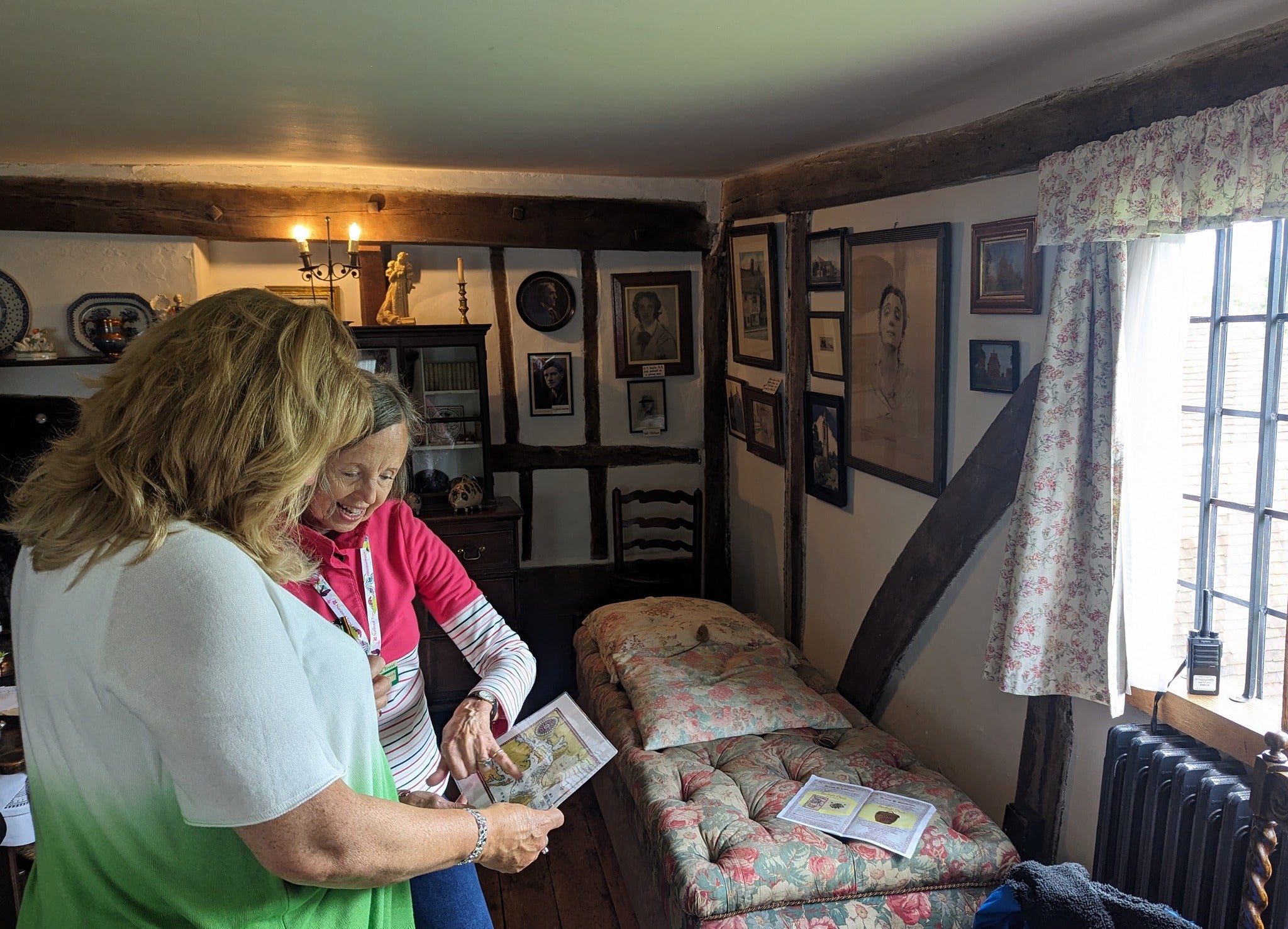 Speaking with visitors at Smallhythe Place