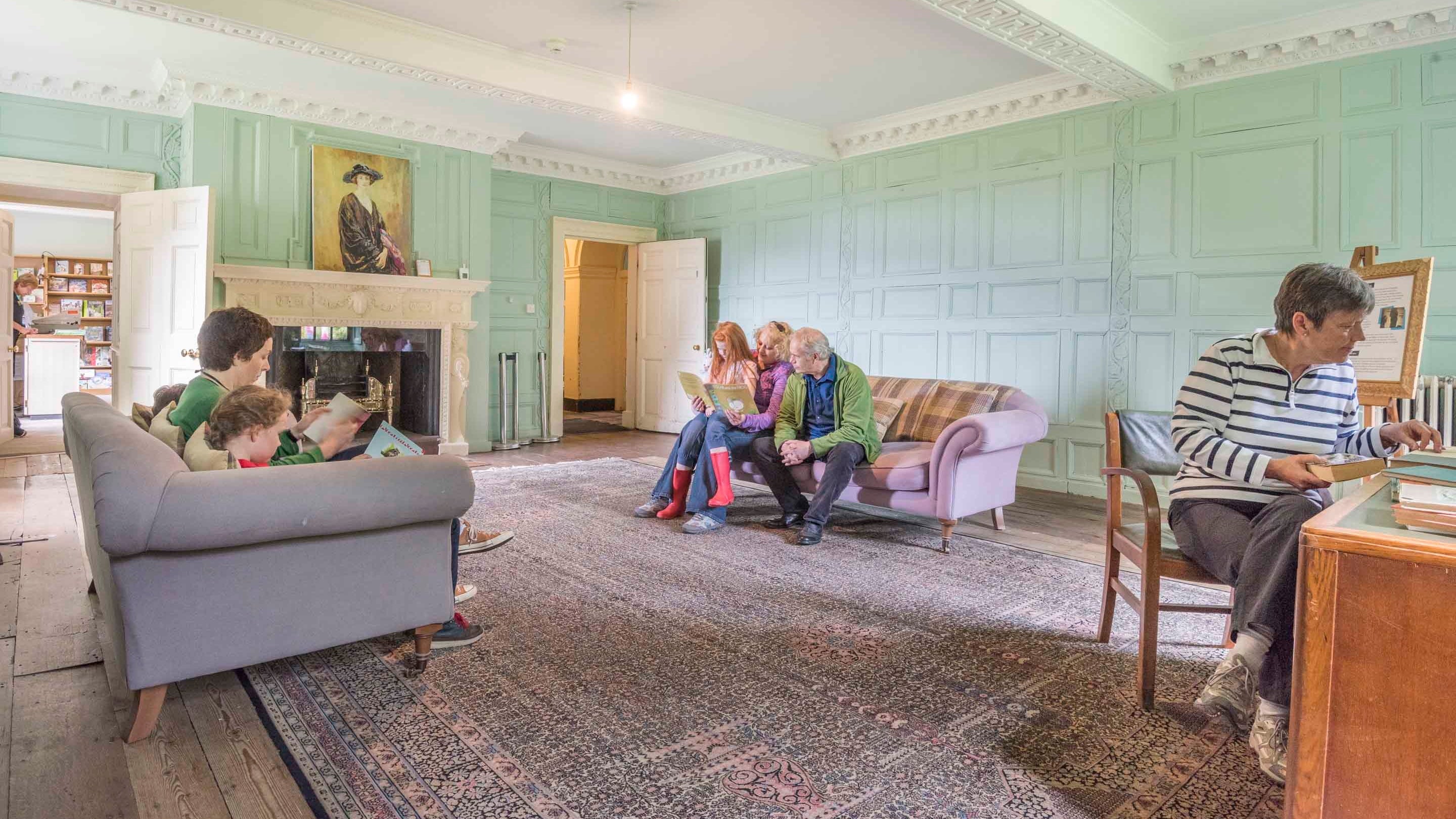 Visitors at Acorn Bank, Cumbria in summer