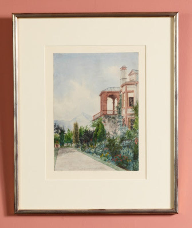 Painting of the Flower Border on South Side of Derwent Island House