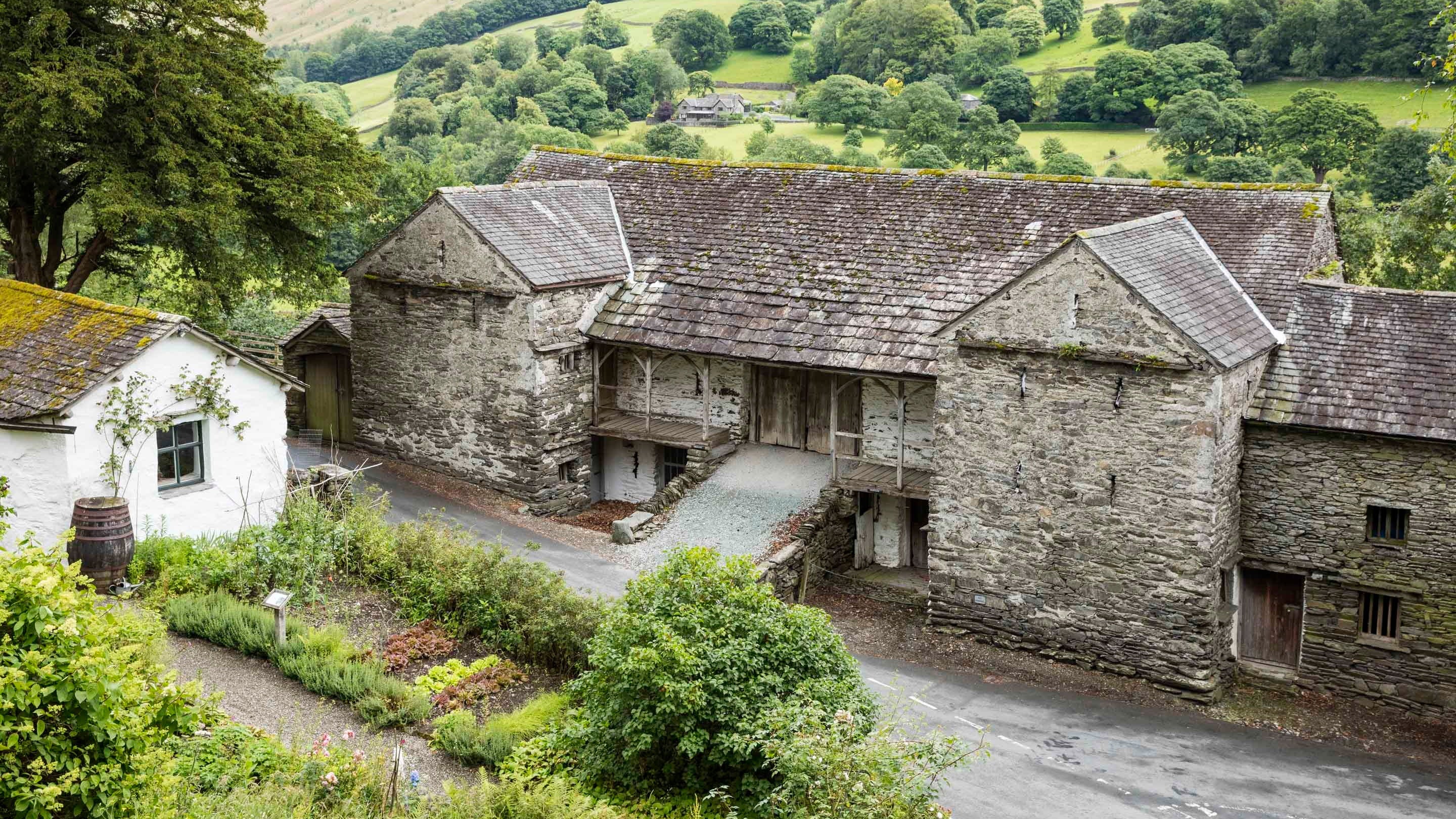 The characteristic lakeland barn next to Townend, Cumbria