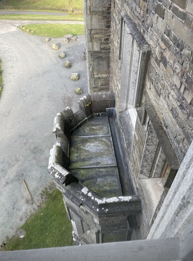 View from a parapet during Wray Castle for Surface water testing
