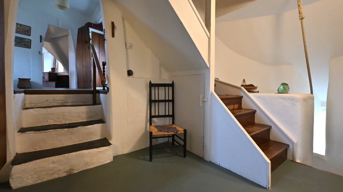 The landing in the cottage at Stoneywell
