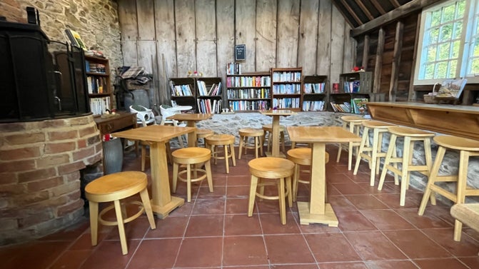 Tearoom interior at Stoneywell, Leicestershire