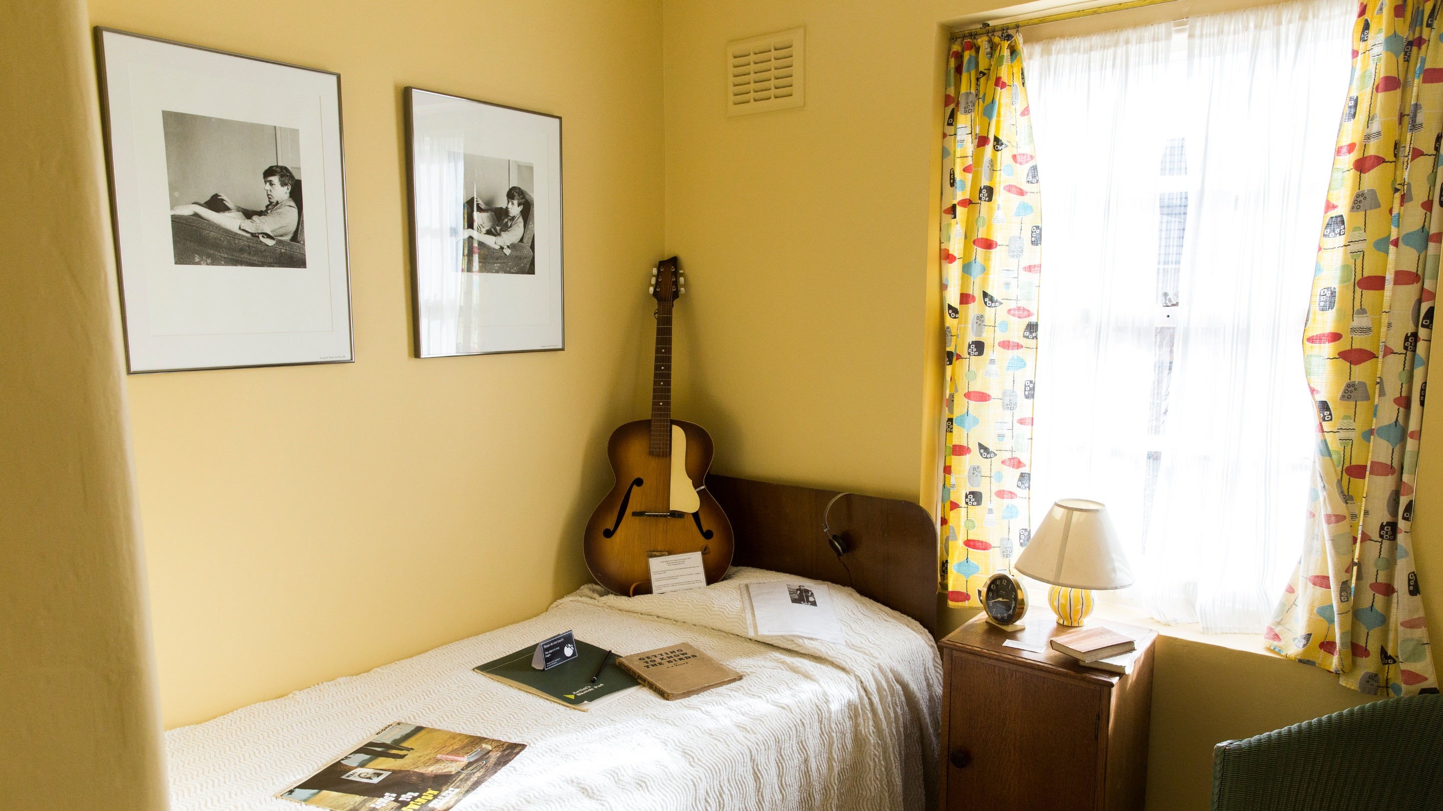 Sir Paul McCartney's bedroom at 20 Forthlin Road, The Beatles' Childhood Homes, Liverpool