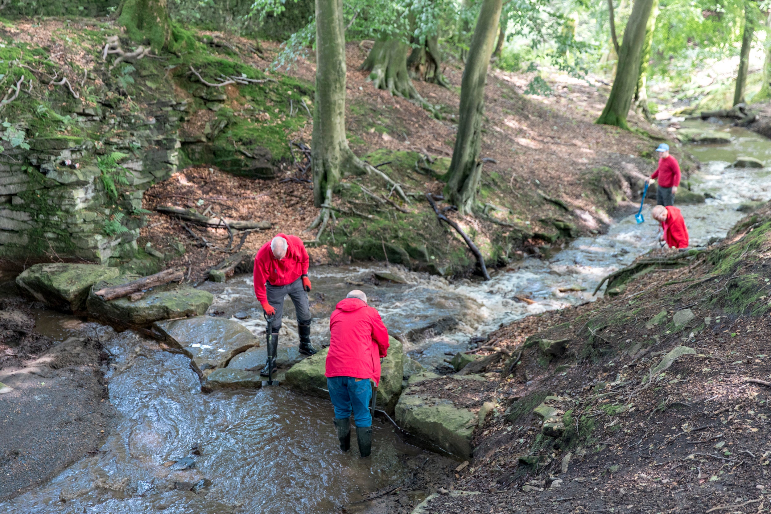 Dam maintenance work