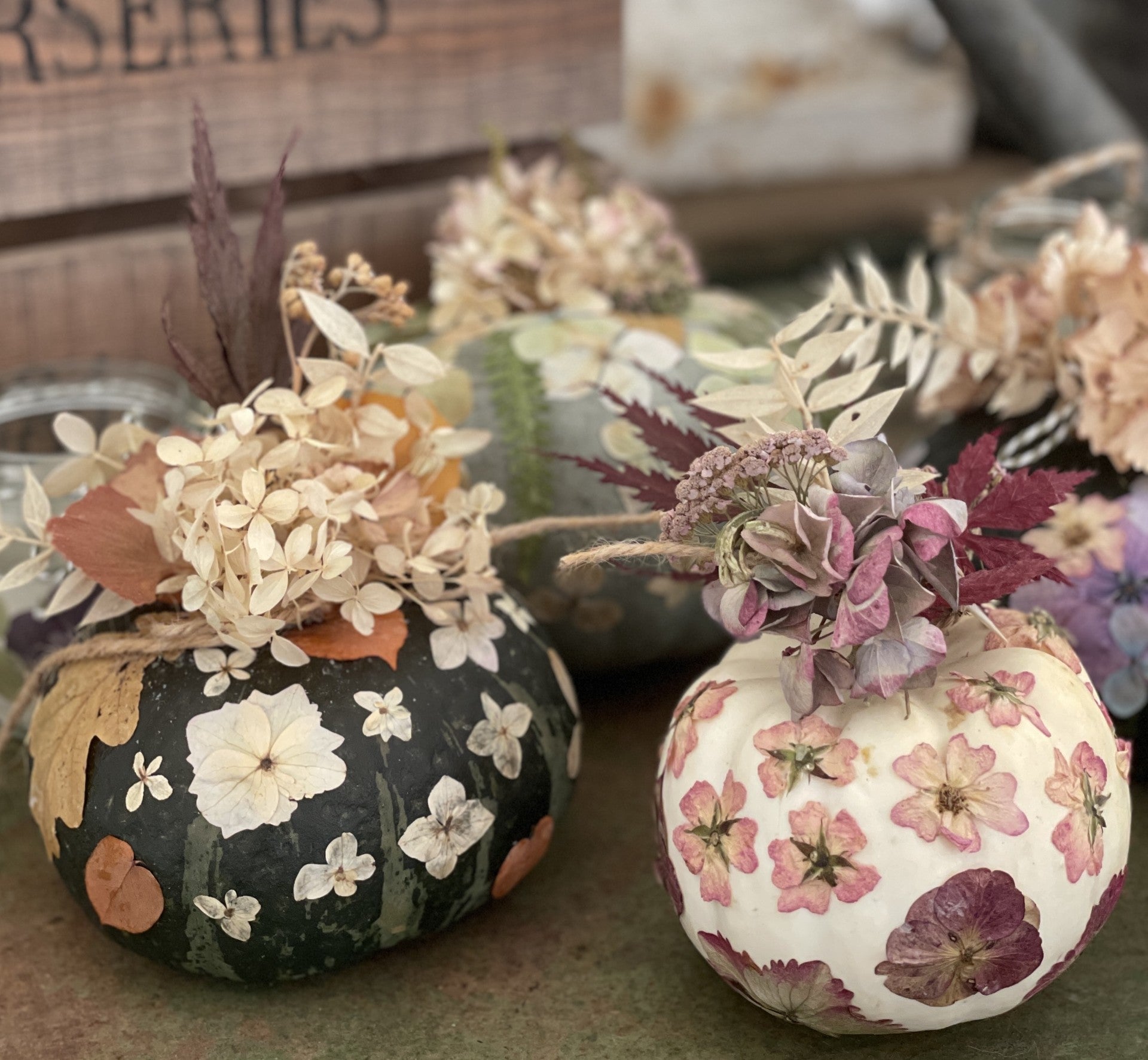 Pressed Flower Pumpkin Decorating Workshop
