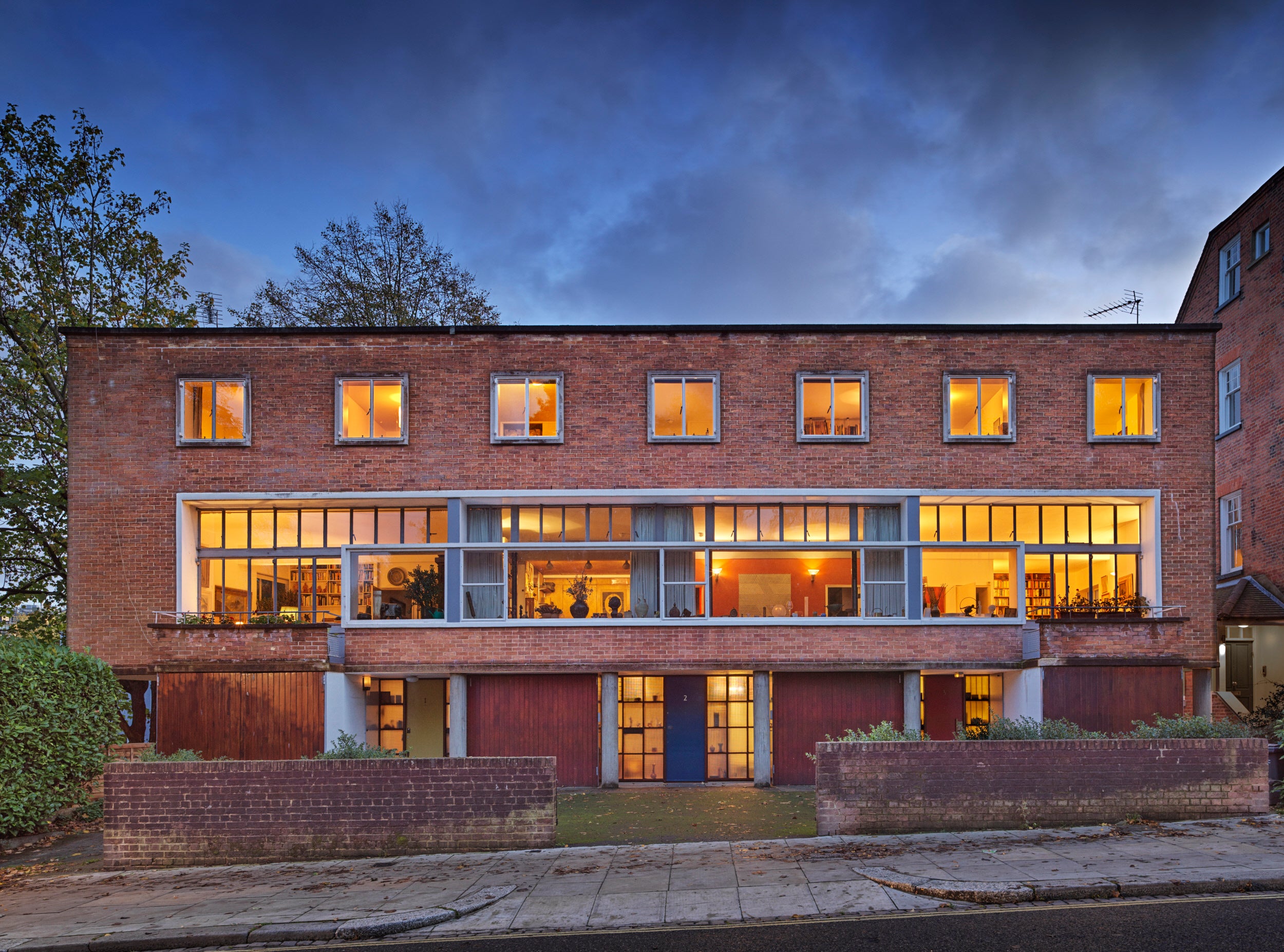 Exterior view at dusk