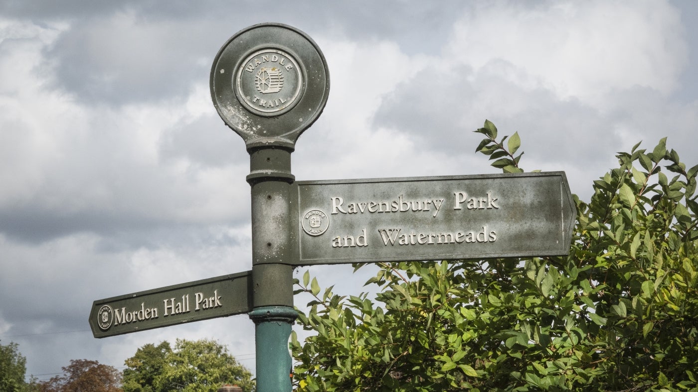Morden Road Wandle Trail sign
