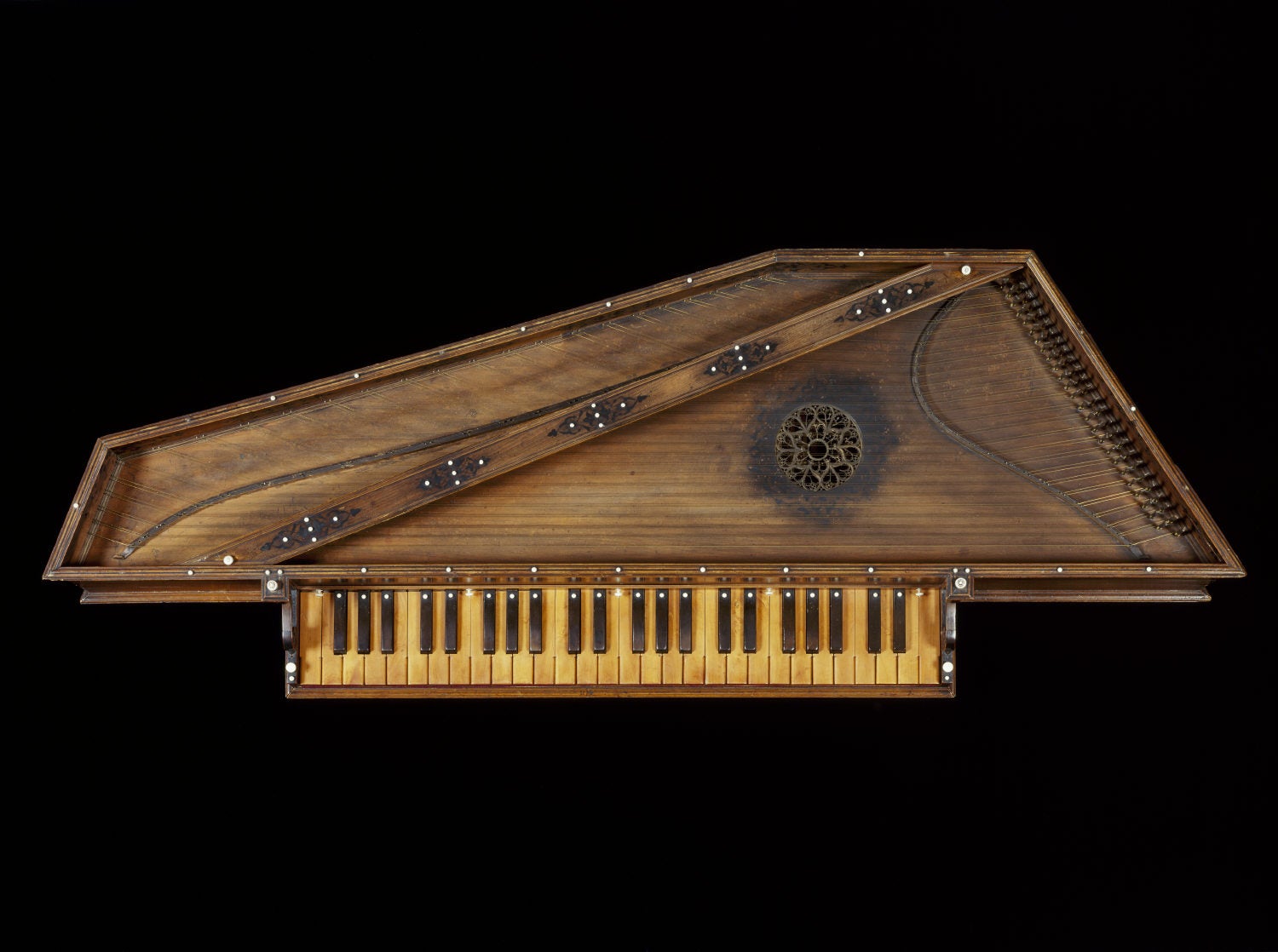 Virginals by Marcus Siculus, Sicily, 1540, the oldest signed and dated instrument in the collection, at Fenton House.