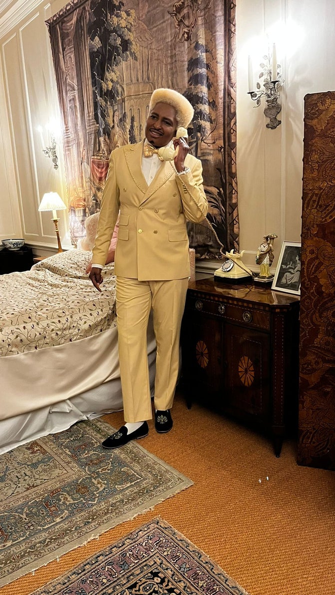 Don One, a drag performer at  a House Proud event at Fenton House, London