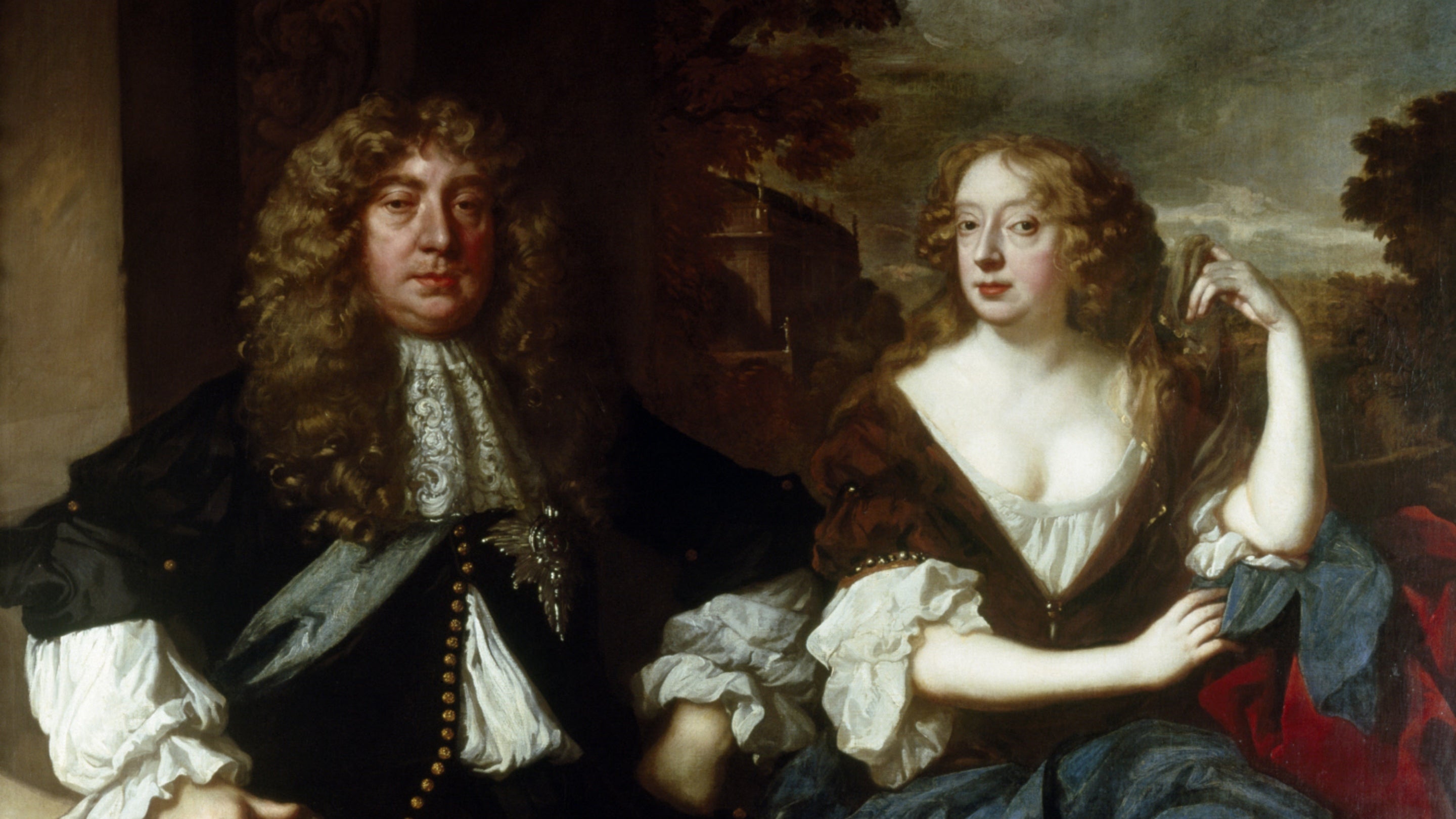 Painting of John Maitland, Duke of Lauderdale (1616-1682) and Elizabeth Murray, Countess of Dysart and Duchess of Lauderdale (1626-1698) by Sir Peter Lely, at Ham House, London