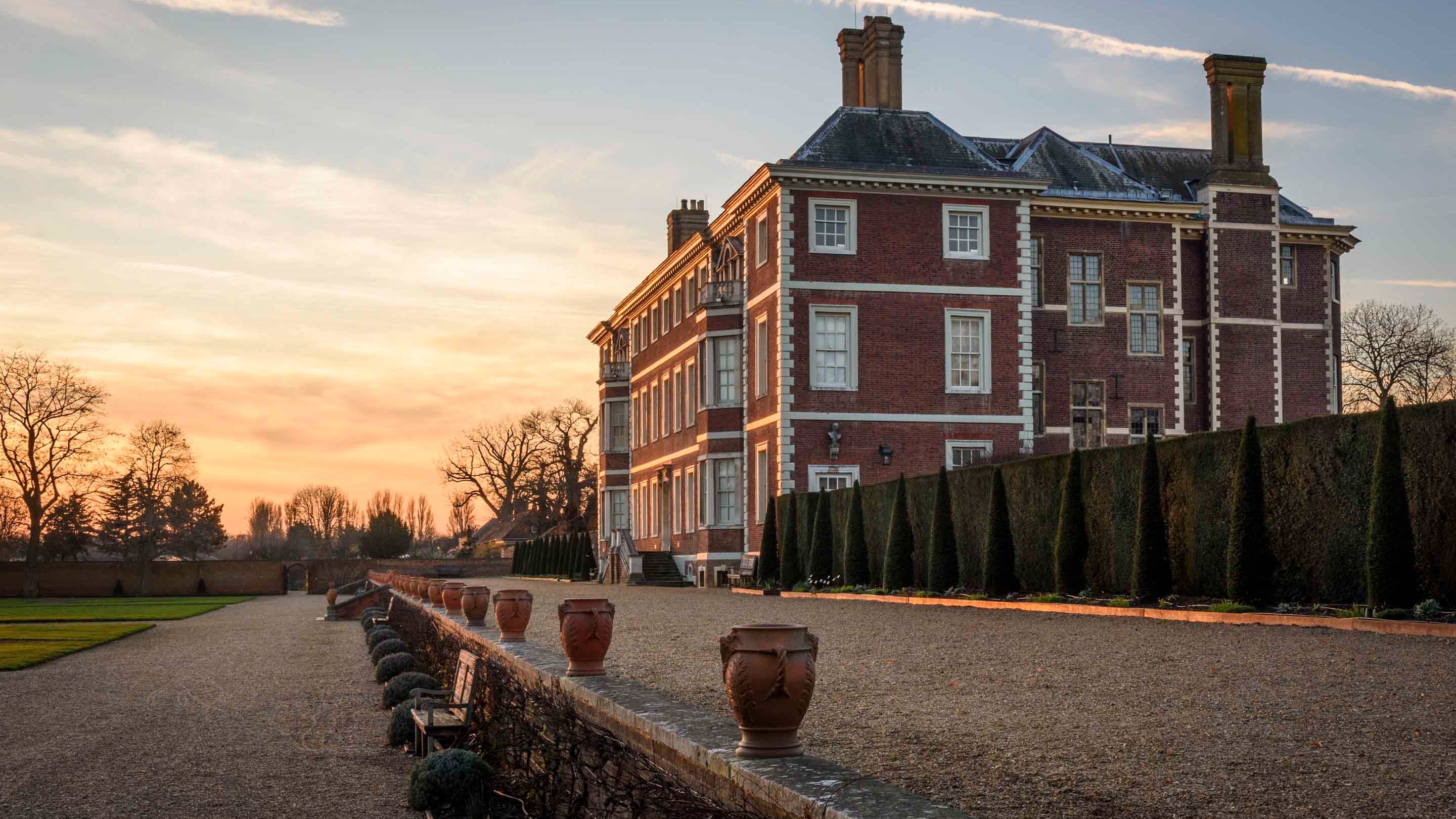 The South Terrace at Sunset at Ham House and Garden, London