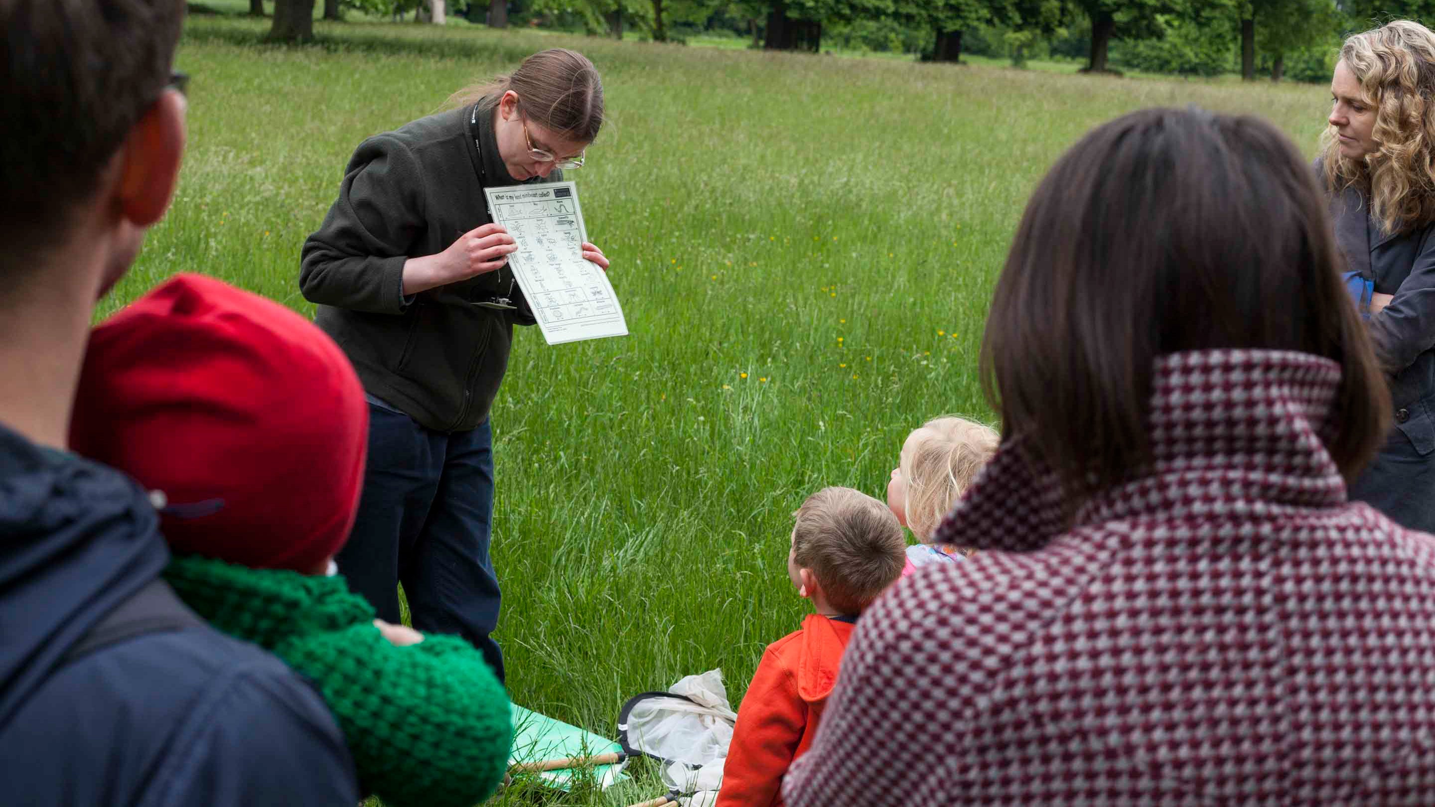Learning Officer at Morden Hall Park, London, giving a wildlife talk to a group of visitors