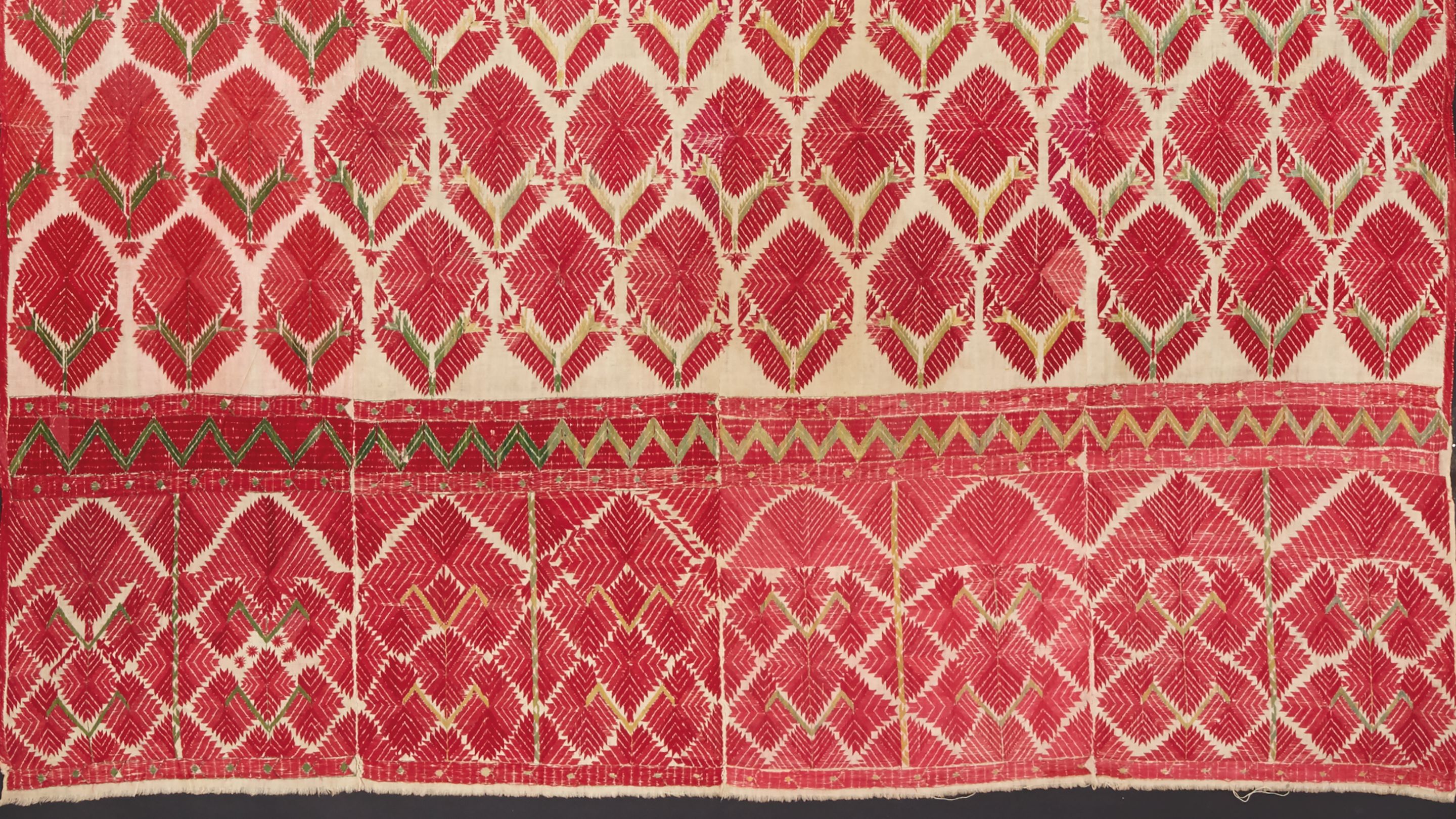 Detail from a Hali textile from the Karun Thakar Collection