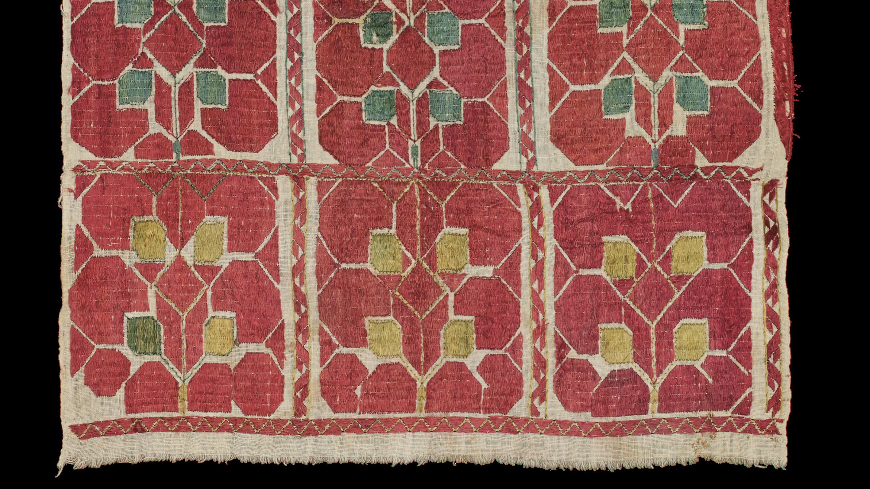 Detail of a fragment from Karun Thakar's aunt which she used to protect jewellery when dislocated during partition