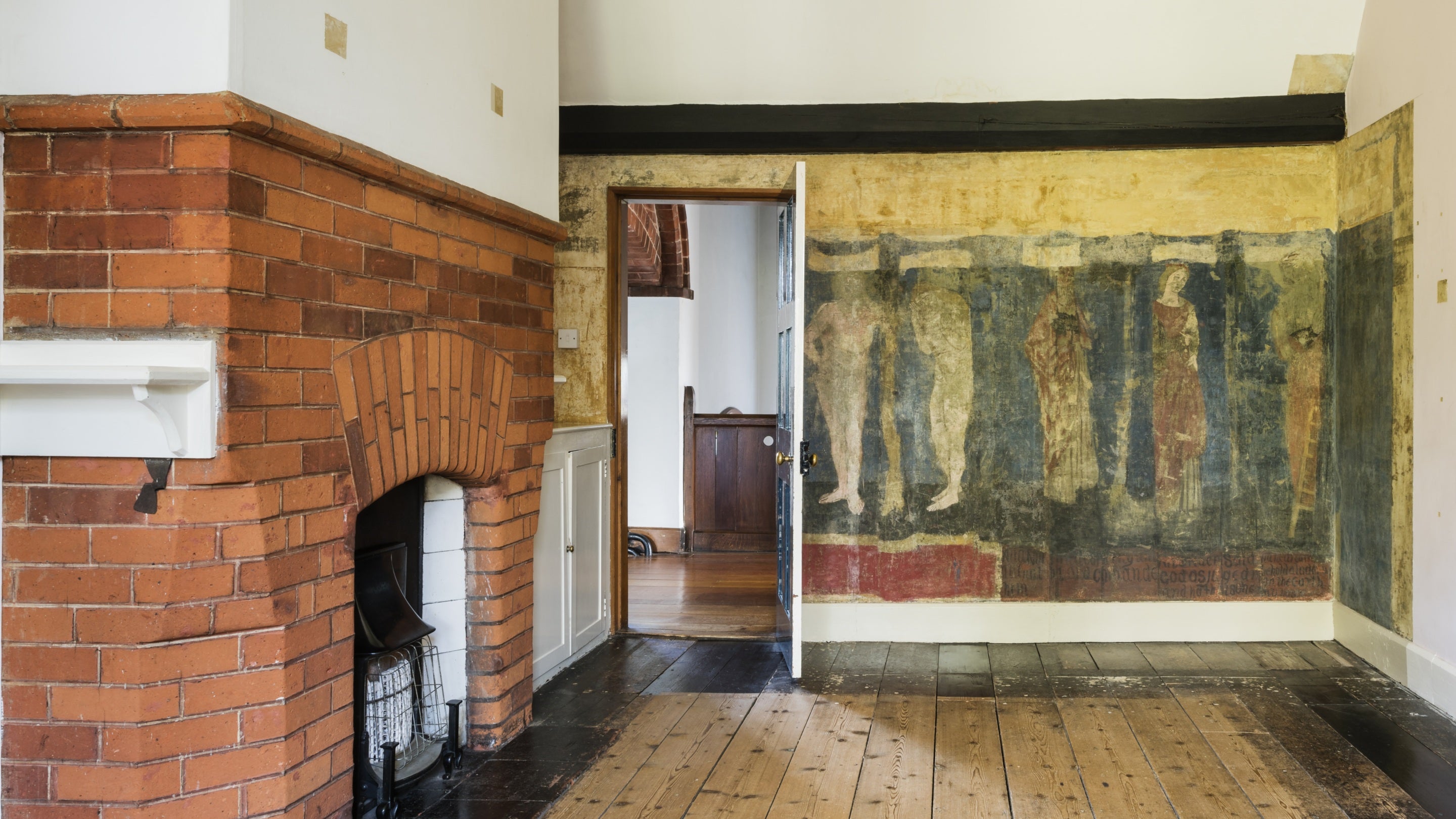 Wall painting in the main bedroom at Red House, London.