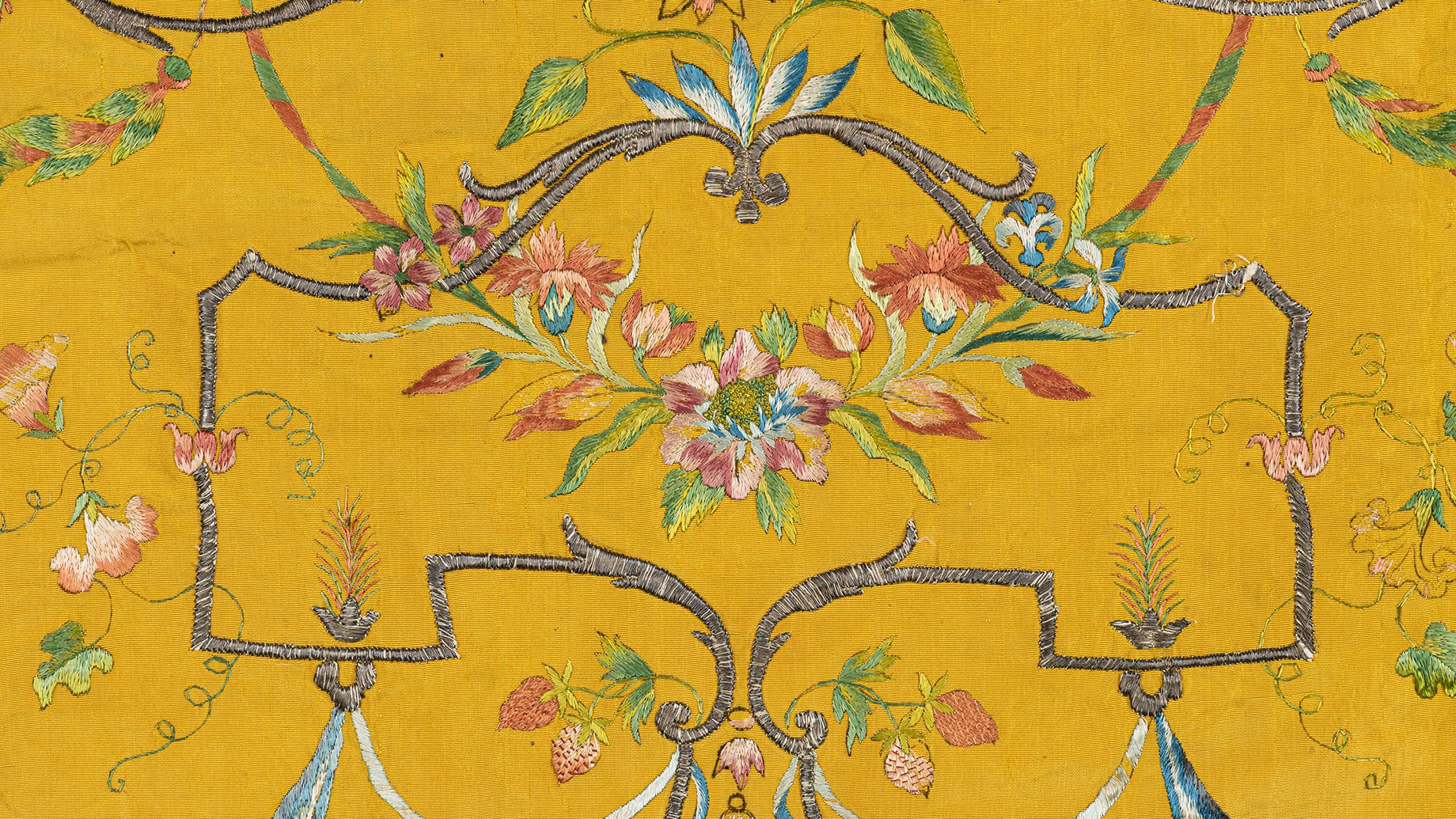 Embroidery, Italian, c.1700 (detail) (c) The Karun Thakar Collection