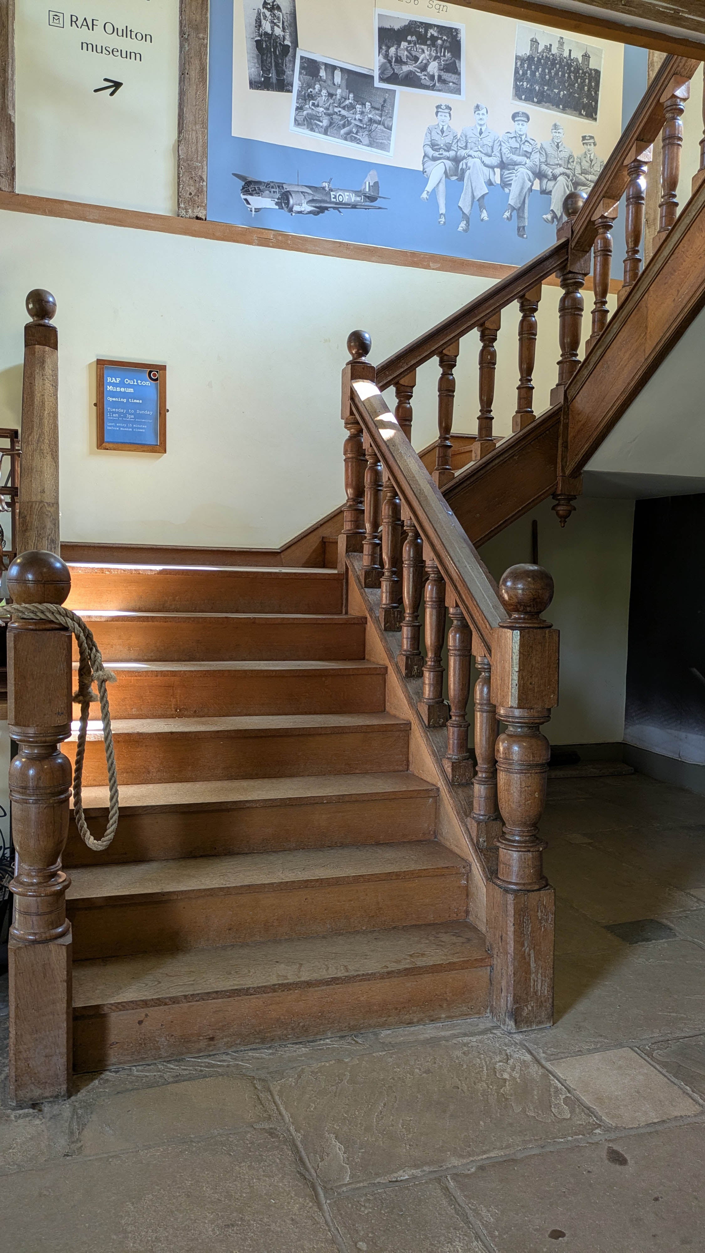 Stairs leading up to the RAF Oulton Museum