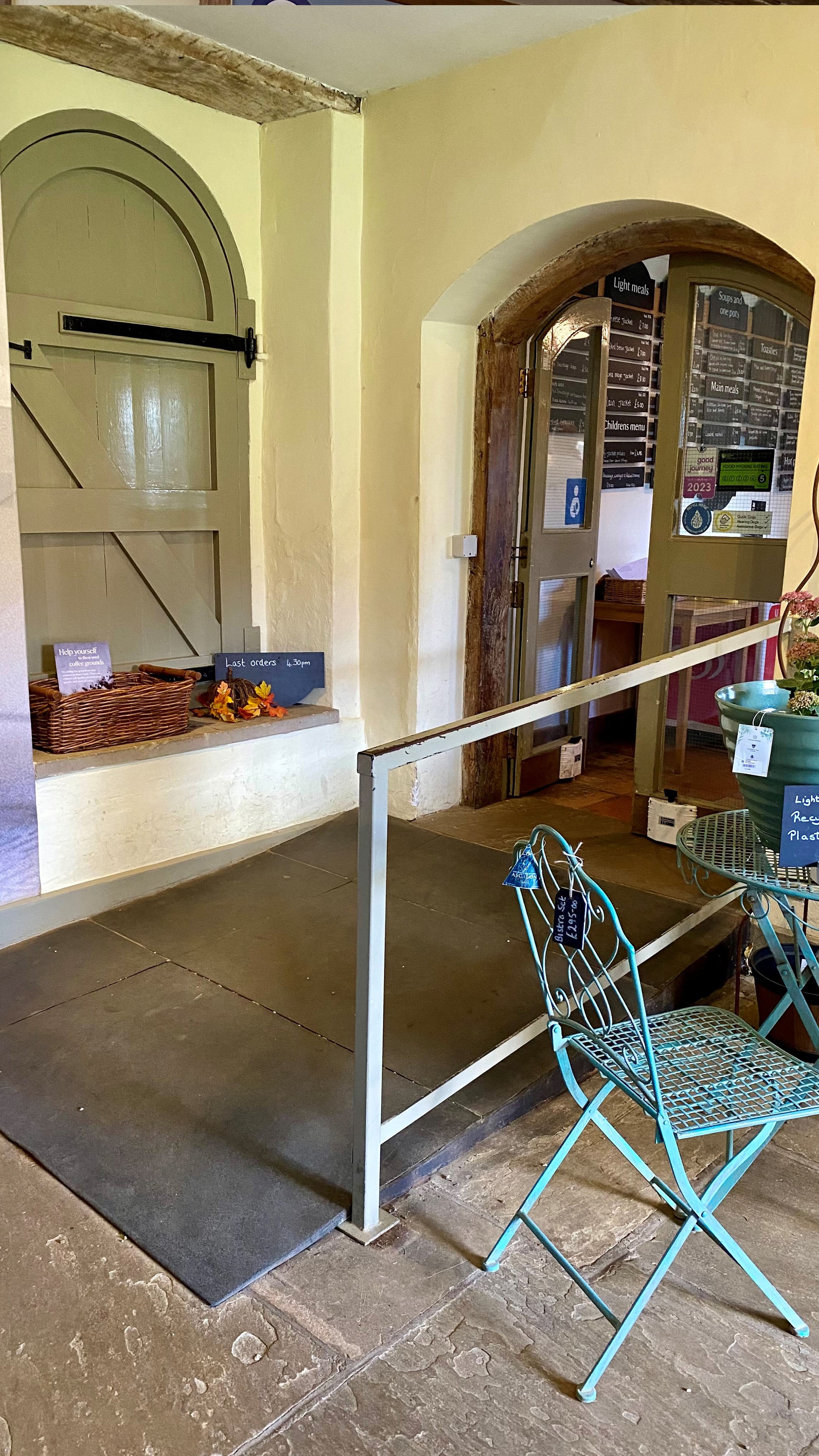 Ramp access into the Stables Cafe