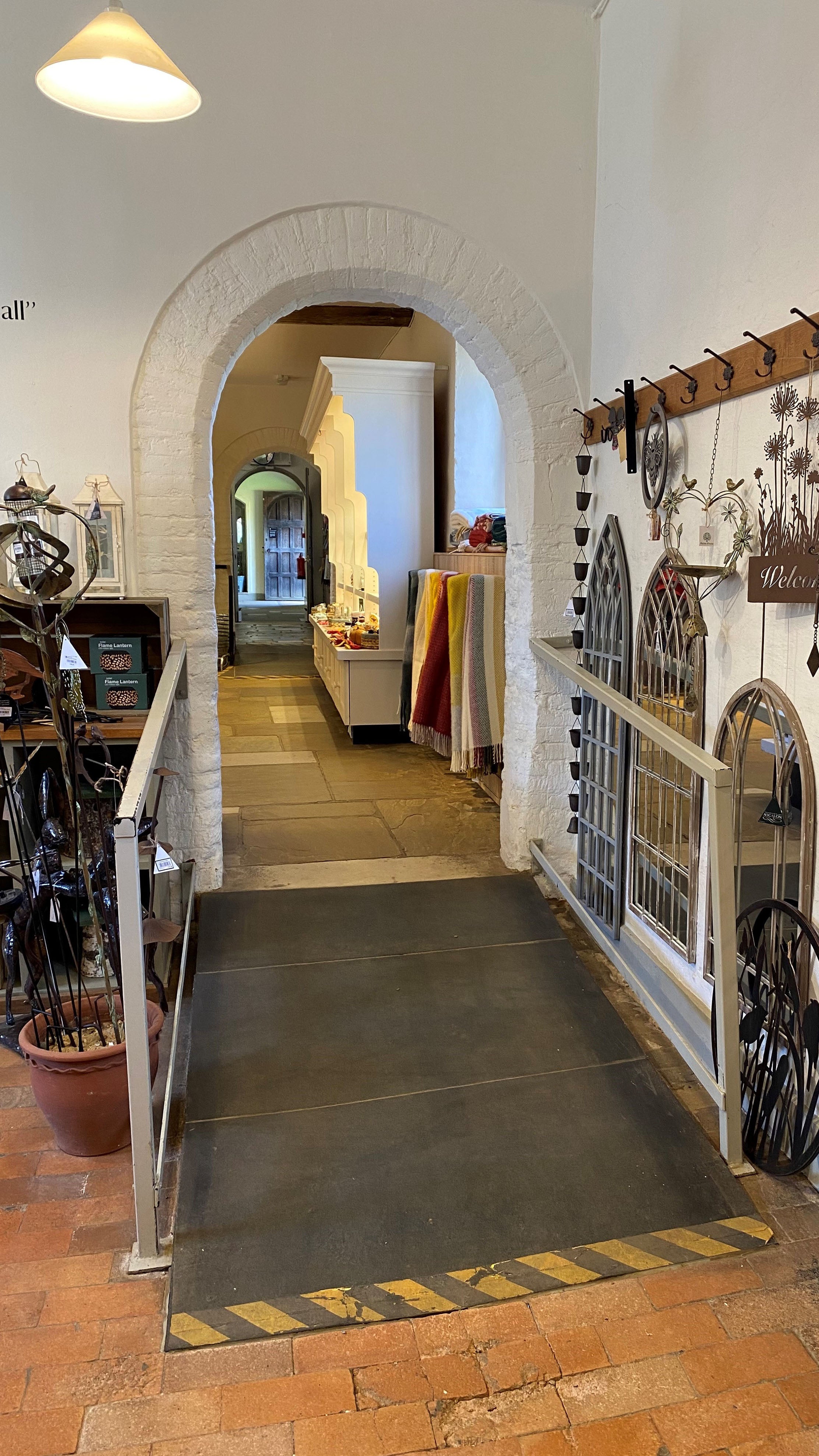 Ramp from visitor welcome into the shop at Blickling