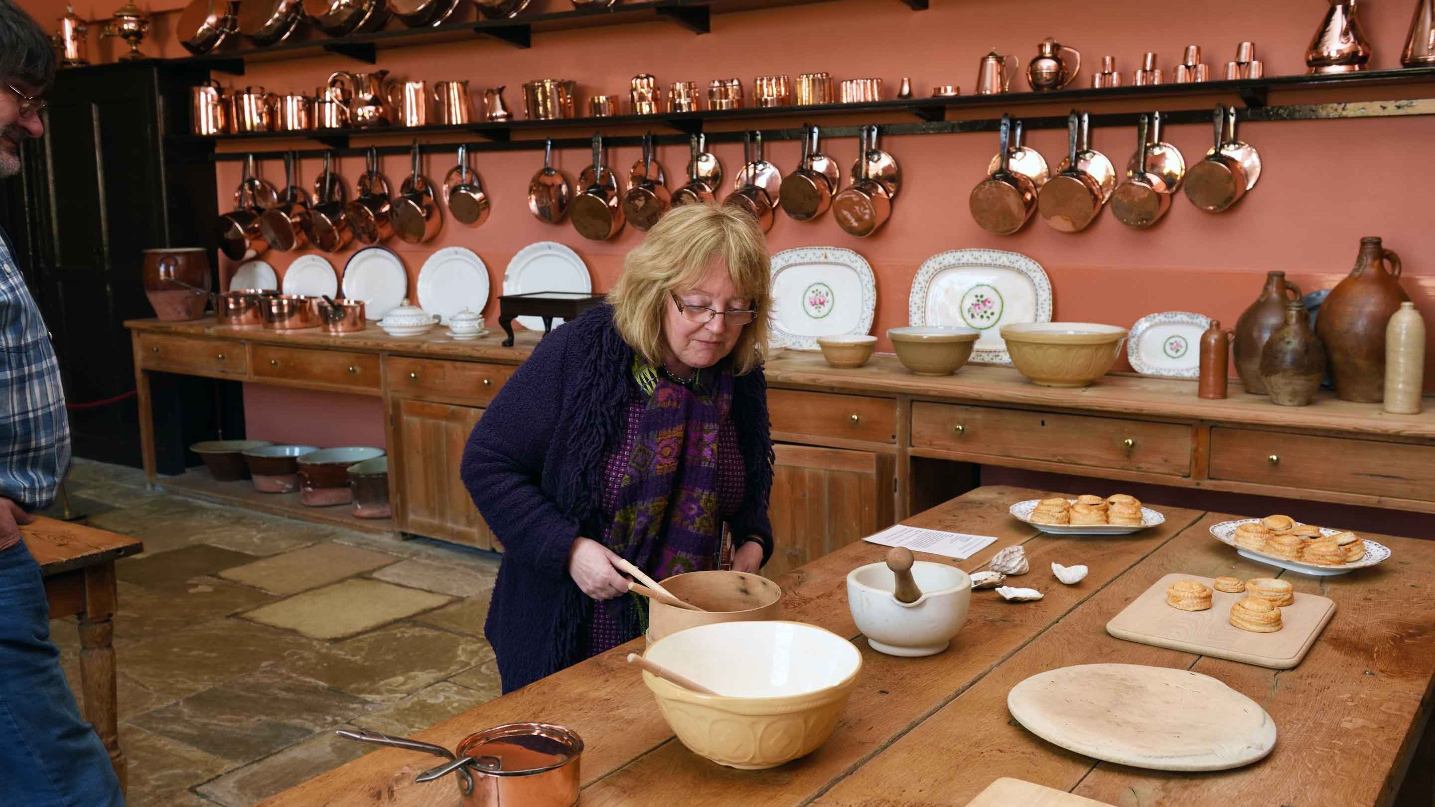 Visitor in the Kitchen at Felbrigg Hall, Norfolk