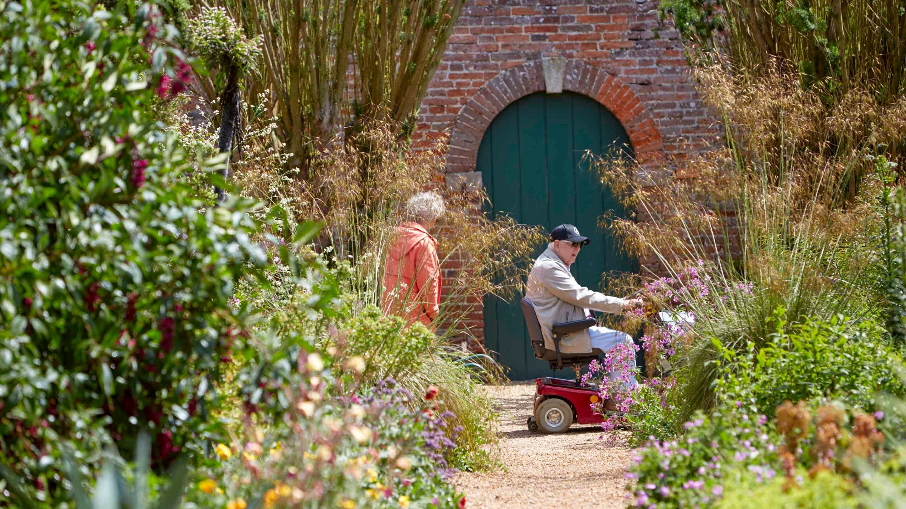 Visitors exploring the Walled Garden at Felbrigg Hall, Norfolk