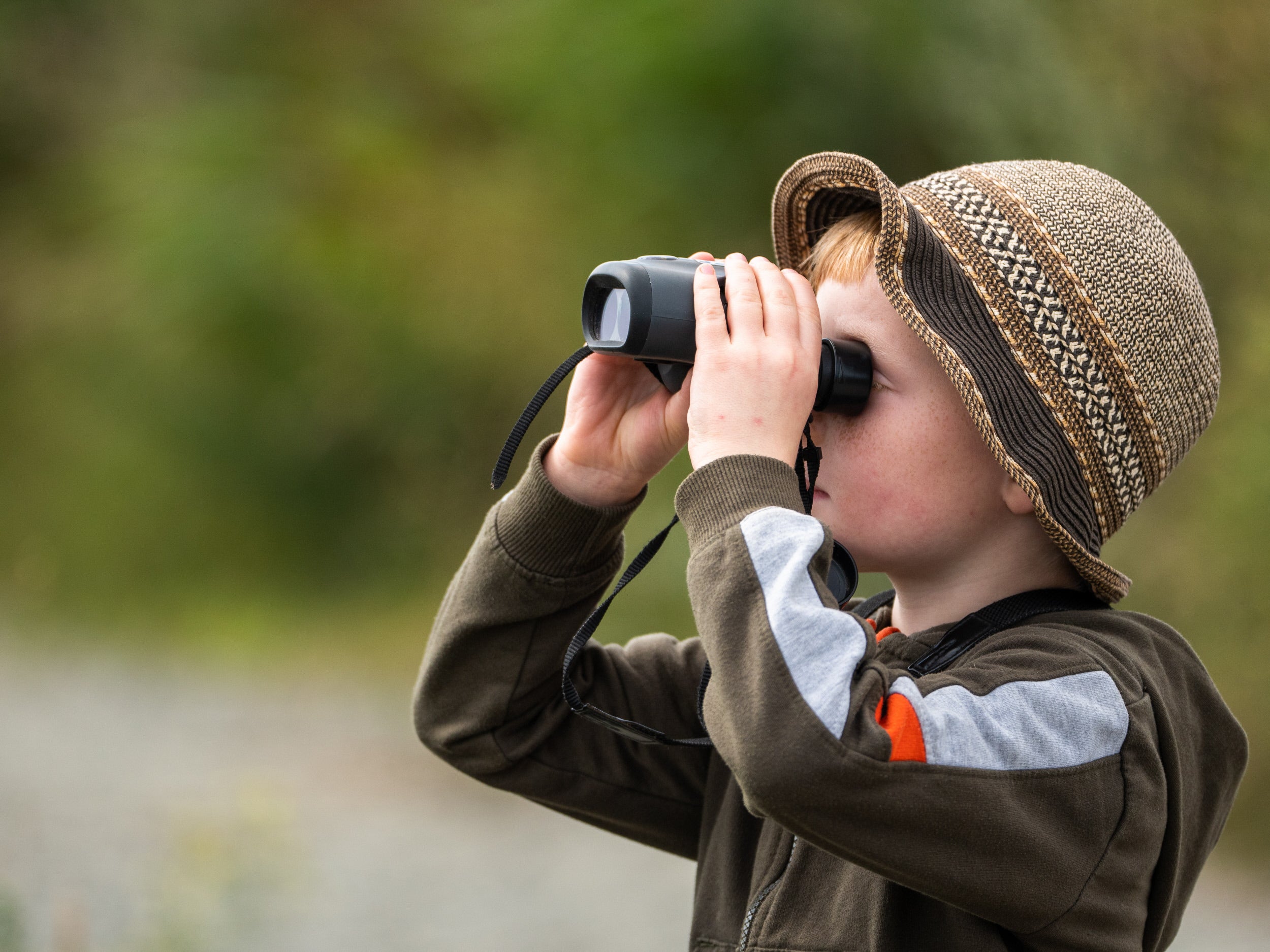 Boy with binboculars at Horsey Windpump Rob Coleman