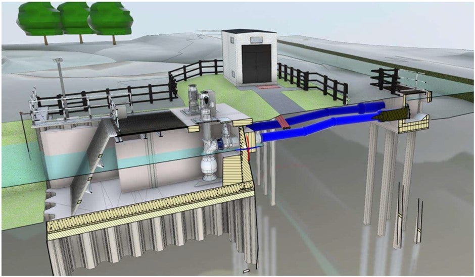 Cross section of the new pumping station that will be built at Horsey.